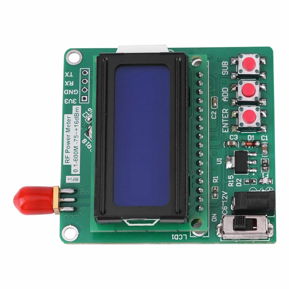 Miernik Mocy RF 1–600 MHz z Cyfrowym Wyświetlaczem LCD do Radia