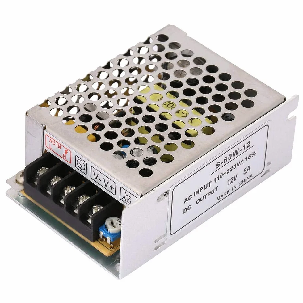 Zasilacz impulsowy 5A 12V AC/DC Regulowany 60W do LED