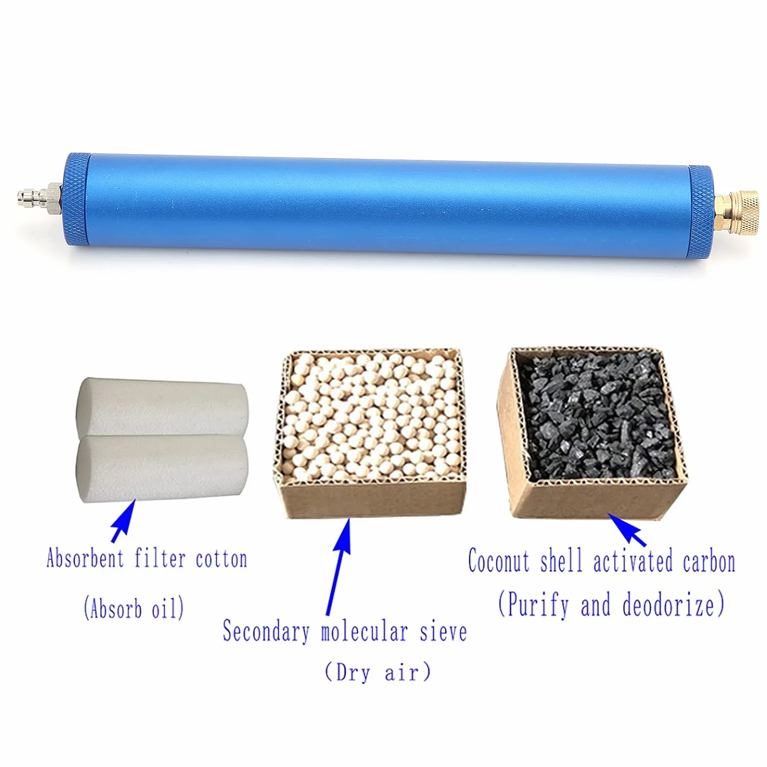 Separator Wody 30MPa PCP Filtr Powietrza Wysokociśnieniowy do Nurkowania z 20 Elementami Filtru Złącze Węża