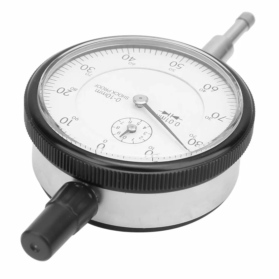 Wskaźnik tarczy, narzędzie pomiarowe, dokładność 0,01 mm, zakres 0-10 mm, wyświetlacz mechaniczny, aluminiowa obudowa