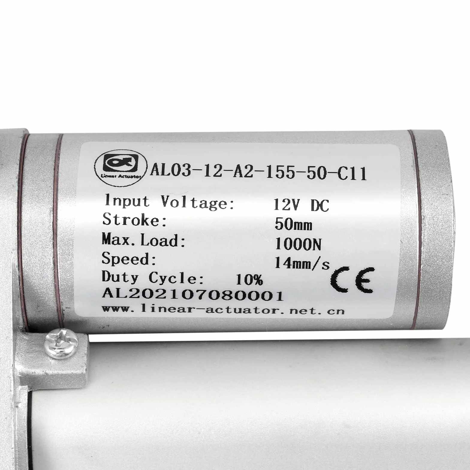 EYPINS 1000N 50 mm napęd liniowy DC 12 V IP54 ze stopu aluminium trawnik elektryczny sterowanie ruchem meble liniowe pchanie pociągnięcie 14 mm/s do łóżka elektrycznego sofy fotel