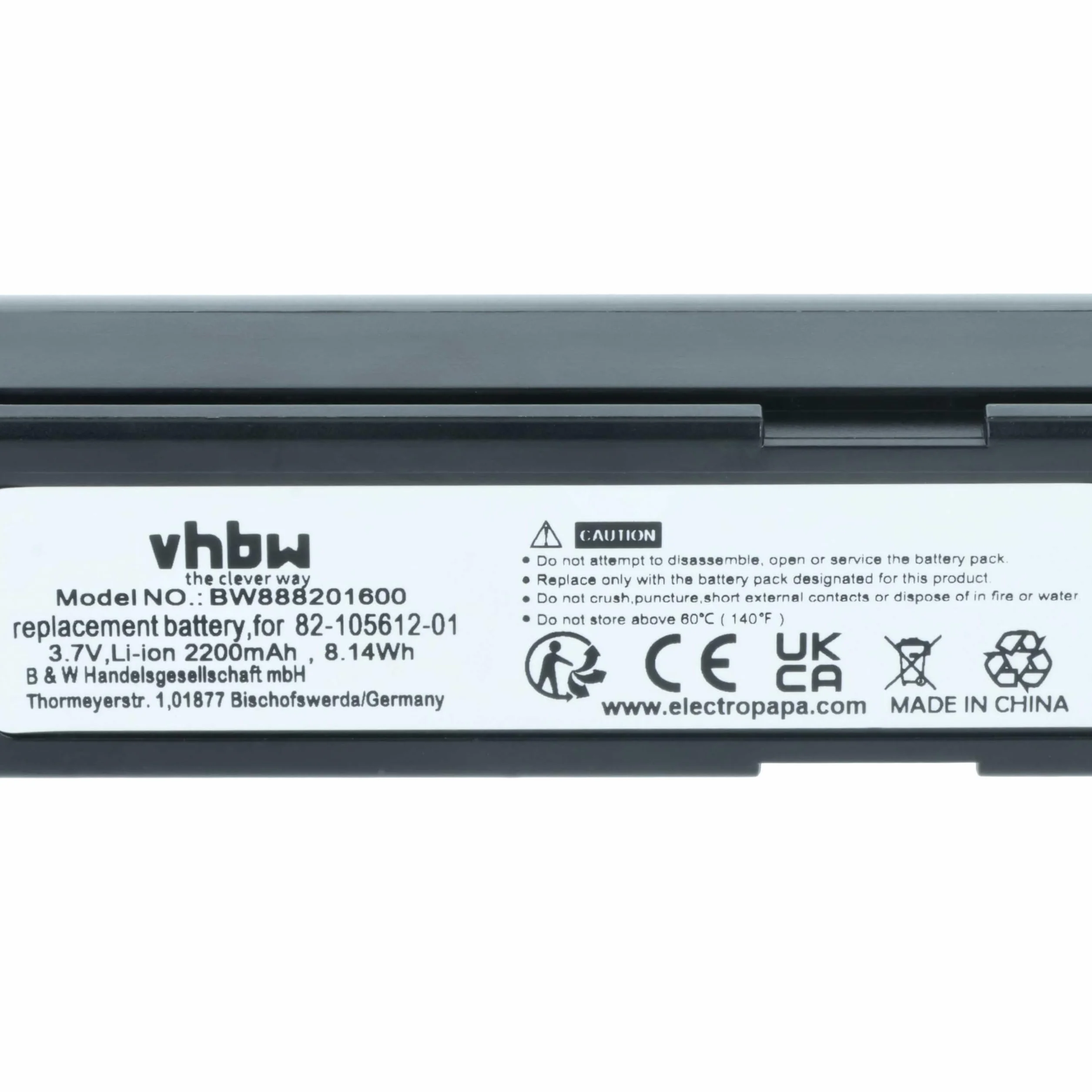 vhbw Bateria zamienna do Zebra 82-166537-01 BTRY-36IAB0E-00 skanera kodów kreskowych POS 2200 mAh 3,7 V litowo-jonowa