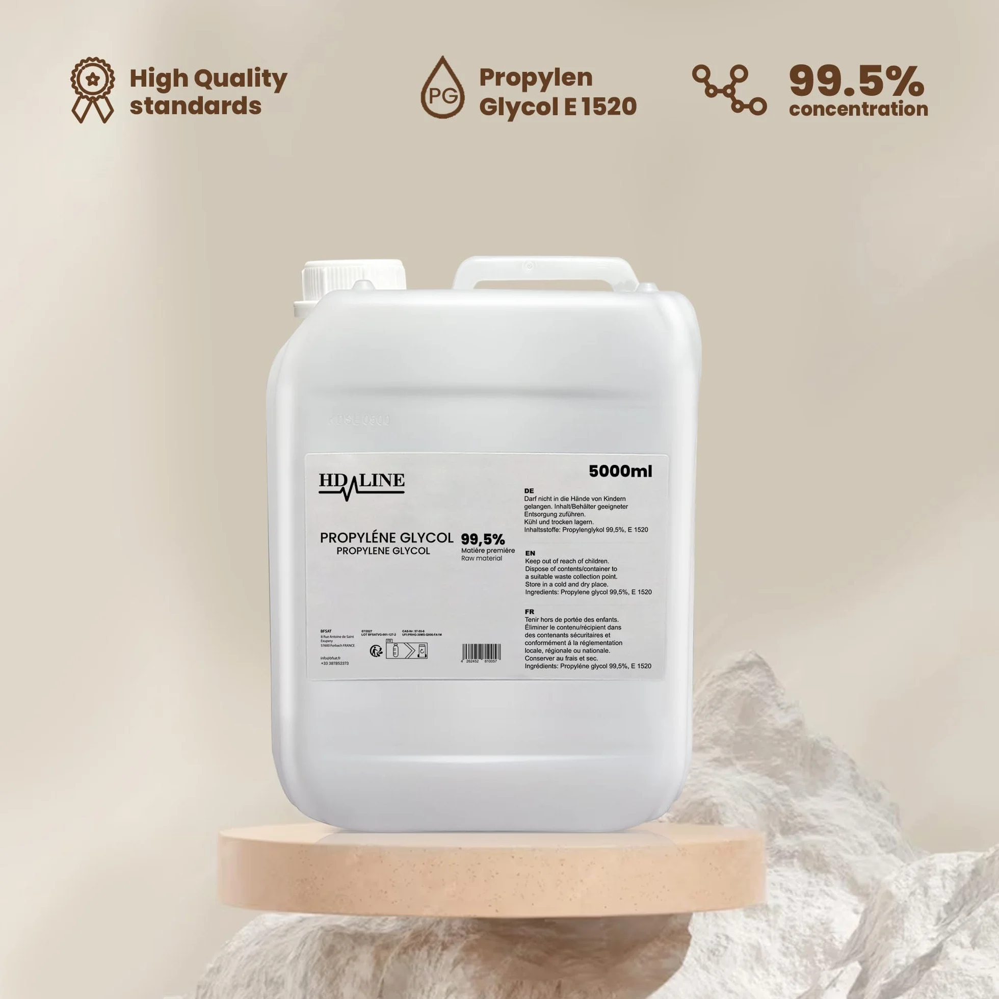 Hd-Line E1520 4260414640051 Glikol Propylenowy, Przezroczysty, 5000 ml