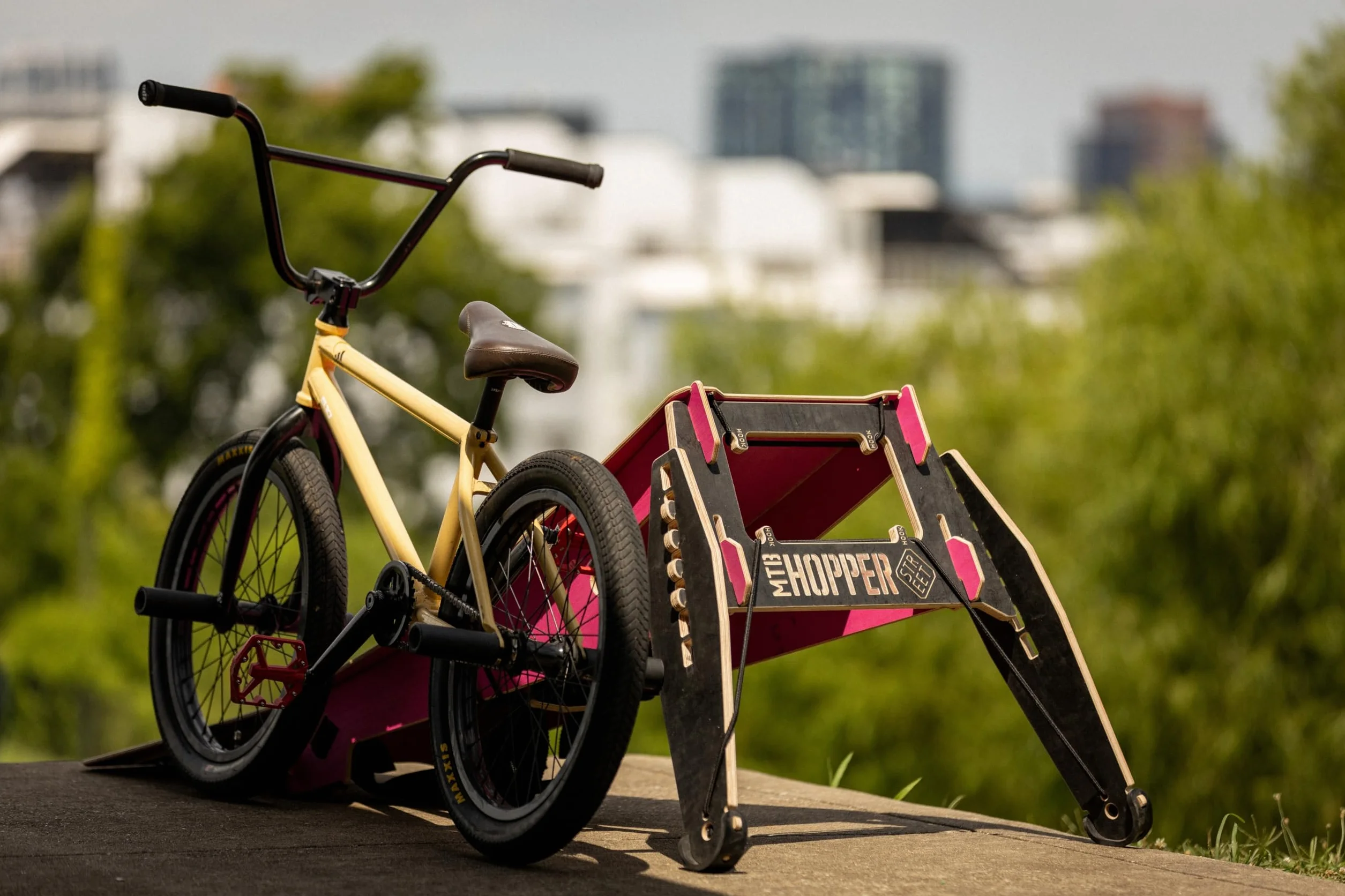 MTB Hopper Street Przenośna Rampa BMX Dirt/Street do Skoków Deskorolki Hulajnogi