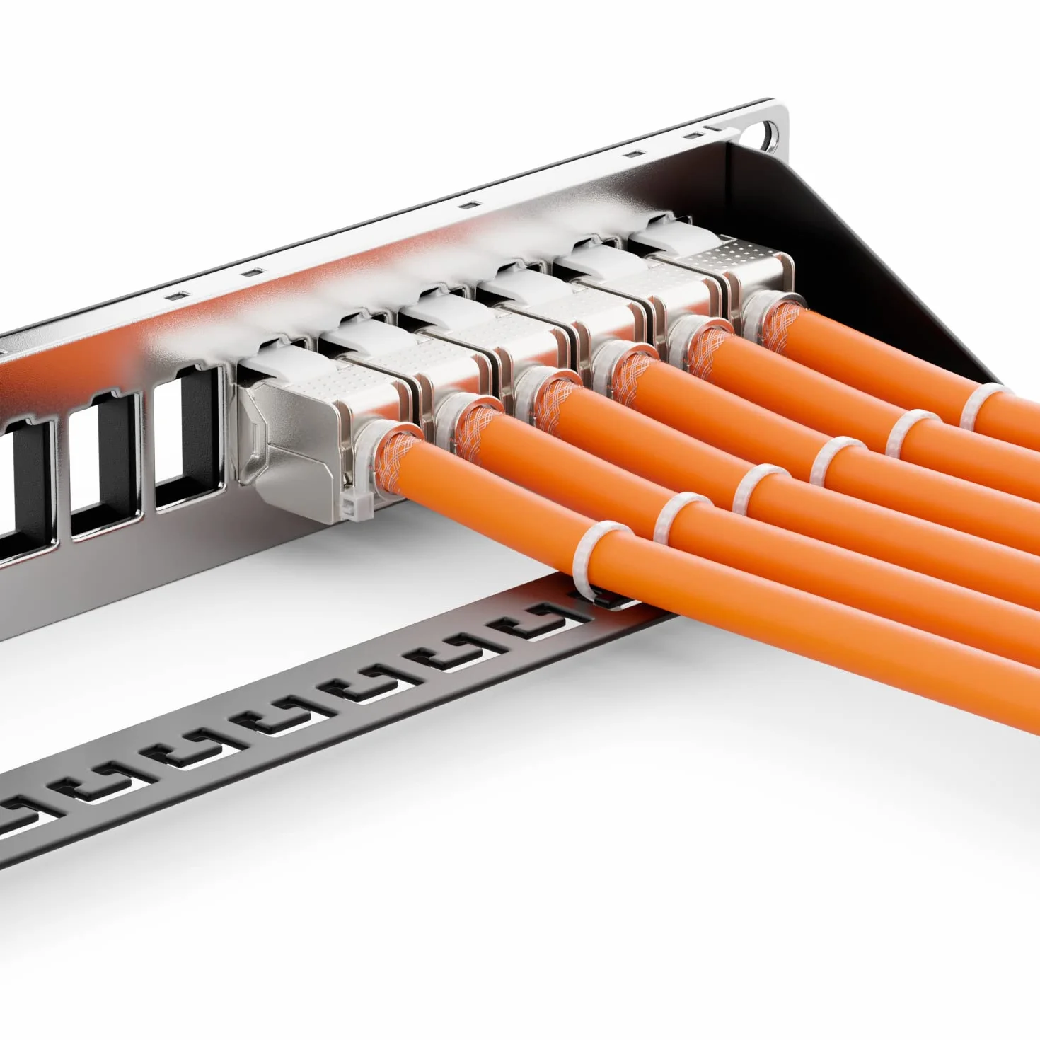 deleyCON 24 Portów Zestaw Paneli Patch Pole Łatki Modułowy 1 HE 19" Calowy Montaż w Szafie + 24x RJ45 Keystone Moduły CAT6a Kompatybilny z CAT5 CAT6 CAT7 LAN Kabel Sieciowy Kabel do Układania Czarny