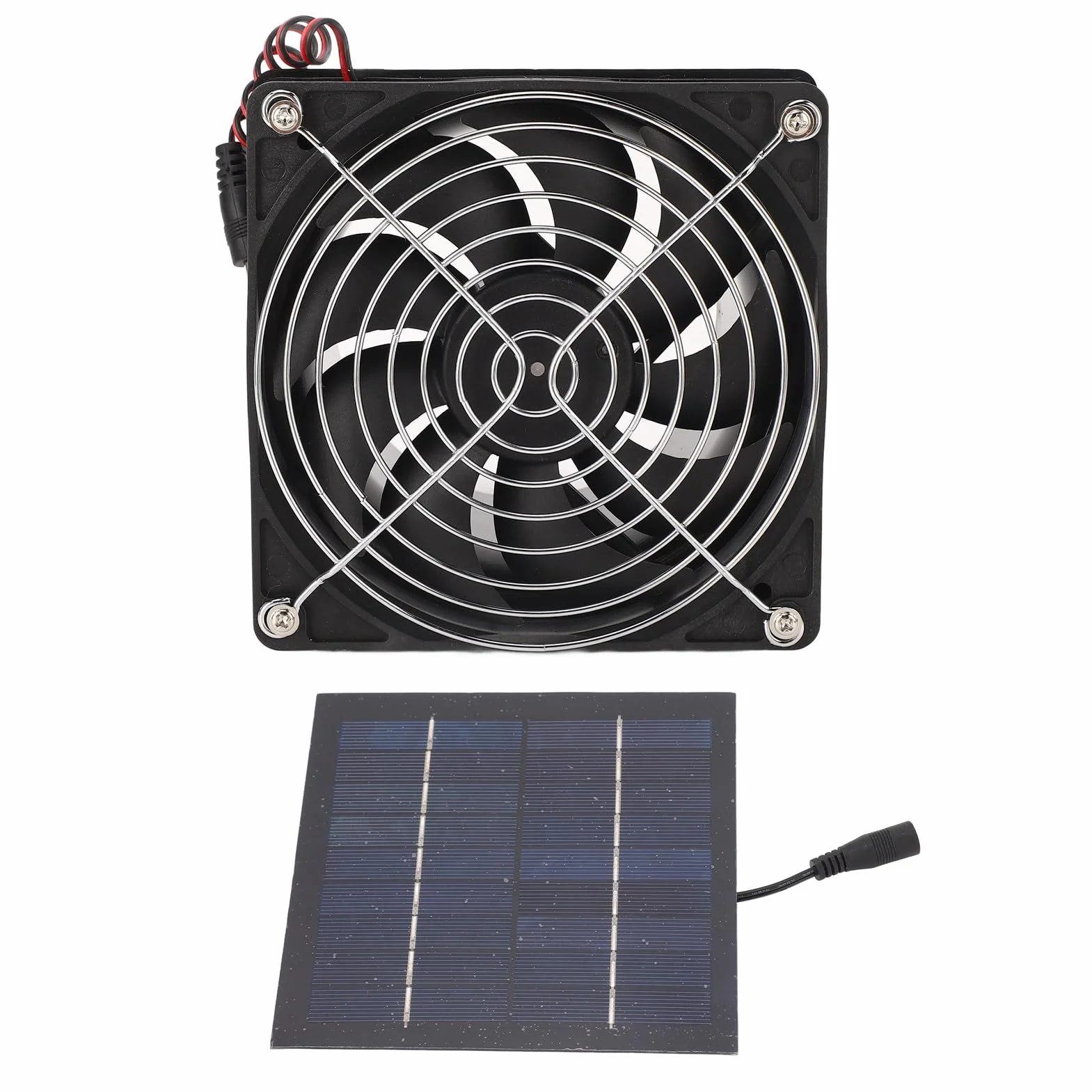 Solarny wentylator wyciągowy, 5-12V 50W Wentylator zasilany energią słoneczną Wydajny wentylator wyciągowy zasilany energią słoneczną Mocny zestaw wentylatora z panelem słonecznym