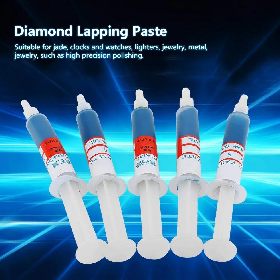 5 szt. Diamentowa pasta ścierna, diamentowa pasta do polerowania pasta do docierania Mieszanka do polerowania form Zestaw narzędzi do polerowania W0.5-W40 320~10000 (W5# 2000)
