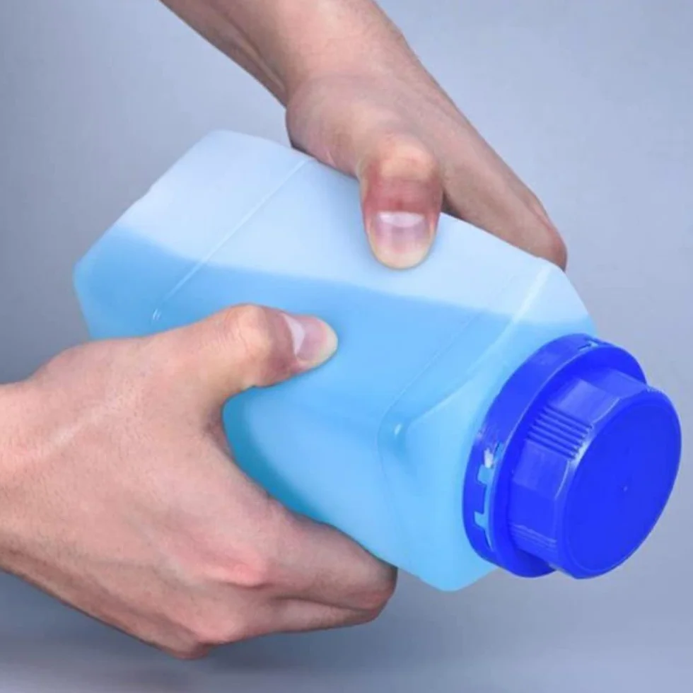 Othmro plastikowa butelka na odczynniki chemiczne 250 ml szeroki otwór czarna 2 szt
