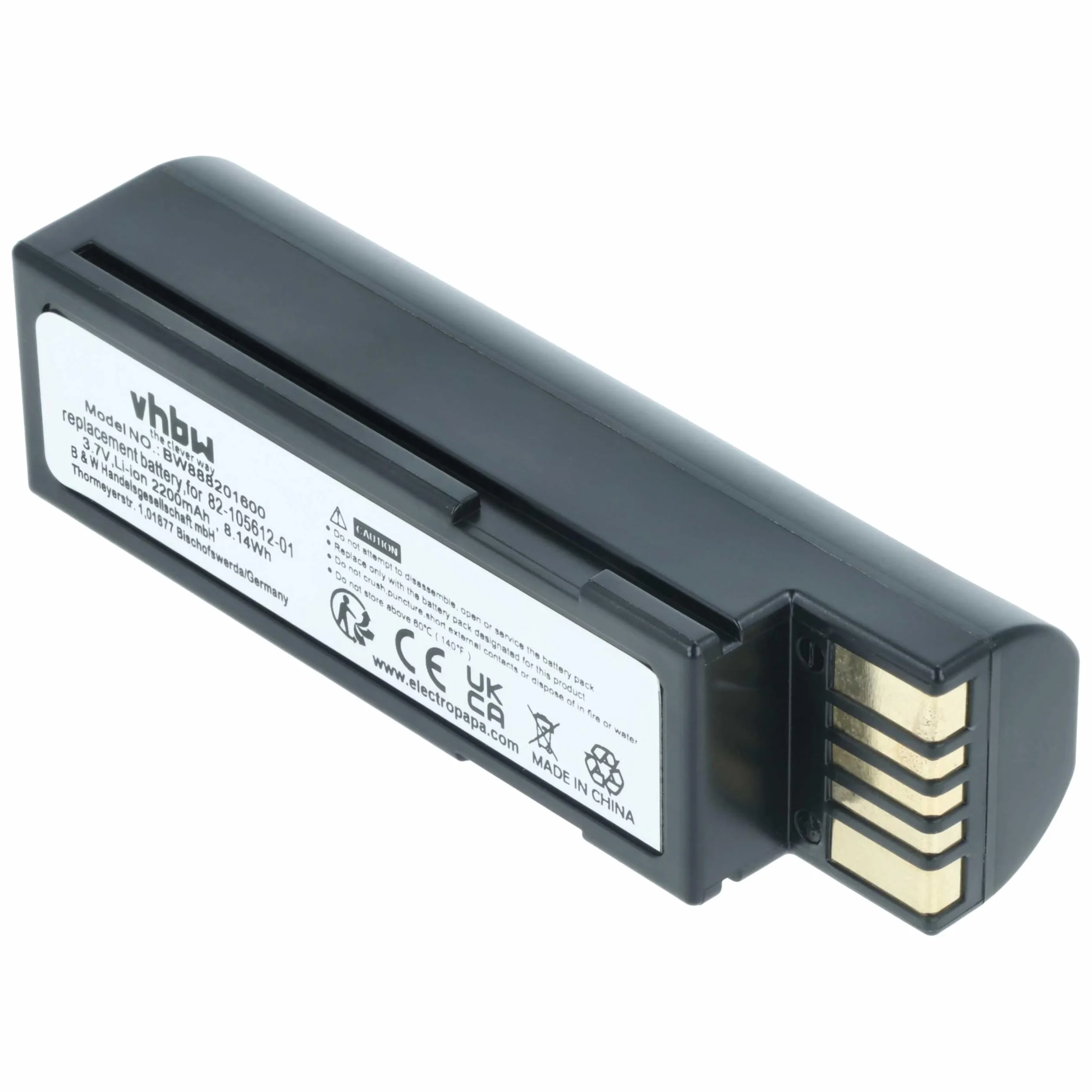 vhbw Bateria zamienna do Zebra 82-166537-01 BTRY-36IAB0E-00 skanera kodów kreskowych POS 2200 mAh 3,7 V litowo-jonowa