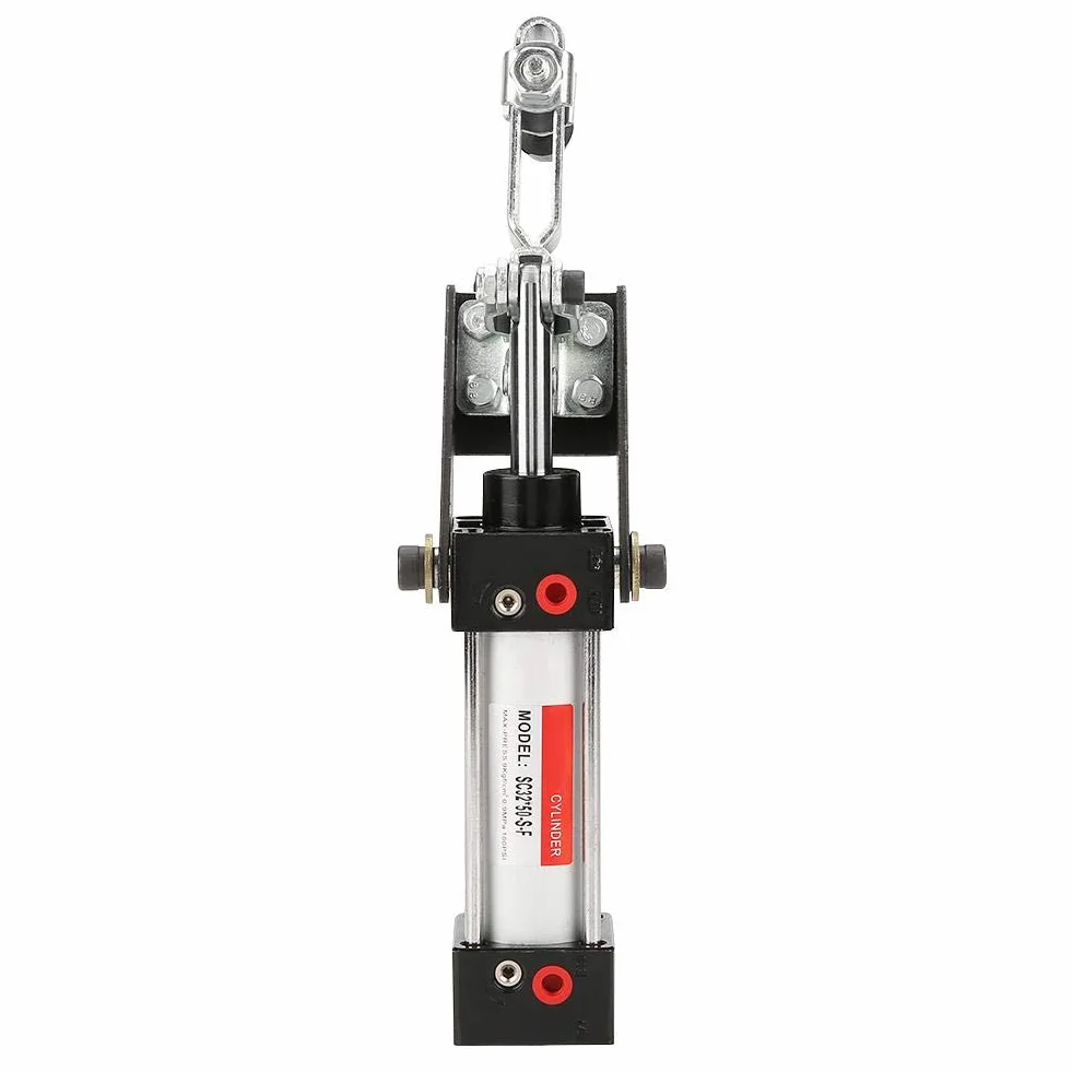 Pneumatische Klemme, 300 mm GH-12130 Professioneller Zylinder Pneumatische Niederhalteklemme Lufteinlassschnittstelle: M10 Zylinderspezifikation: SC32 * 50 Maximaler Arbeitsdruck: 9 kgf/cm² （0,9 mpa）