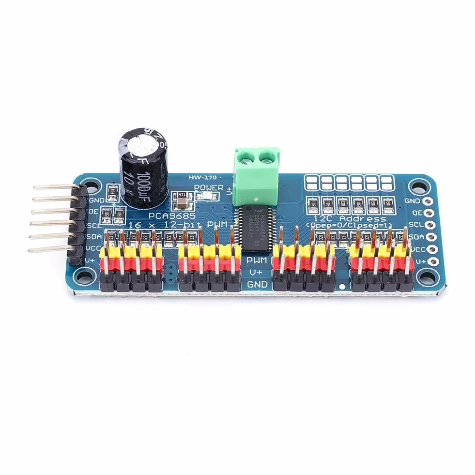 PCA9685 16-kanałowy 12-bitowy sterownik serwo PWM IIC moduł do Arduino