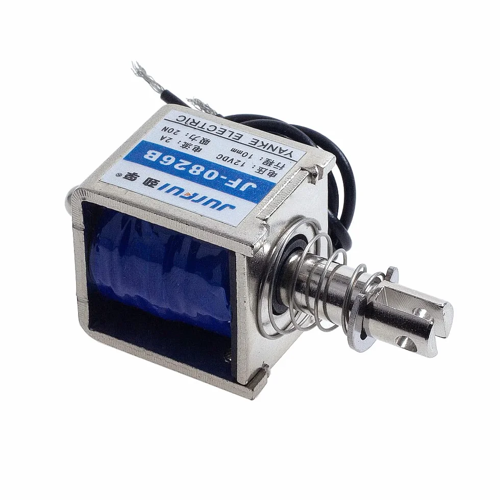 DollaTek 12 V elektromagnes otwartej ramy 10 mm skok Push Pull typ elektroniczny DC elektromagnes 20 N siła