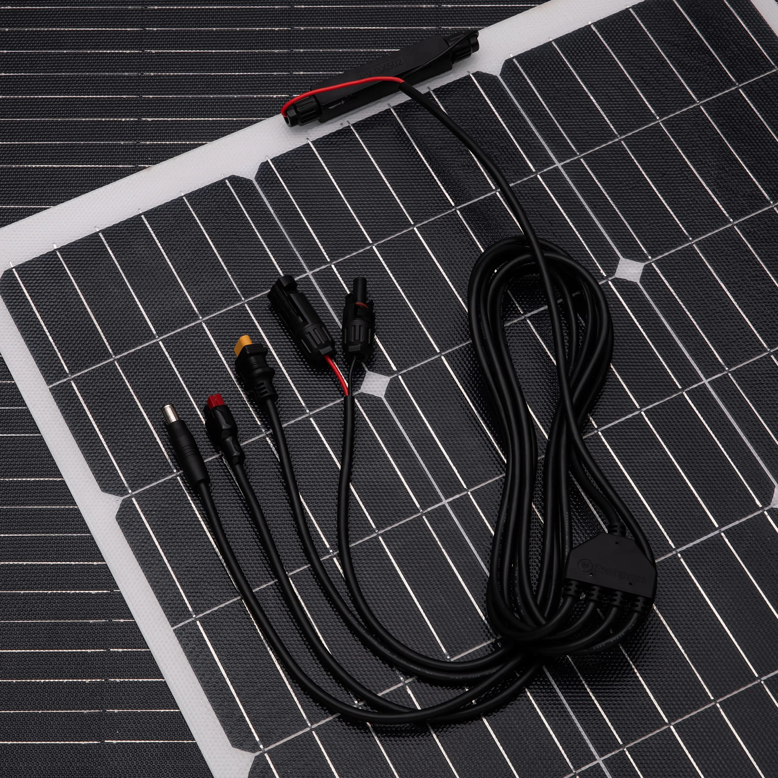 Technaxx Elastyczny panel słoneczny 100 W – łatwy montaż i idealny na kemping, do przyczepy kempingowej, łodzi, altany, balkonu itp. – monokrystaliczny panel słoneczny TX-208