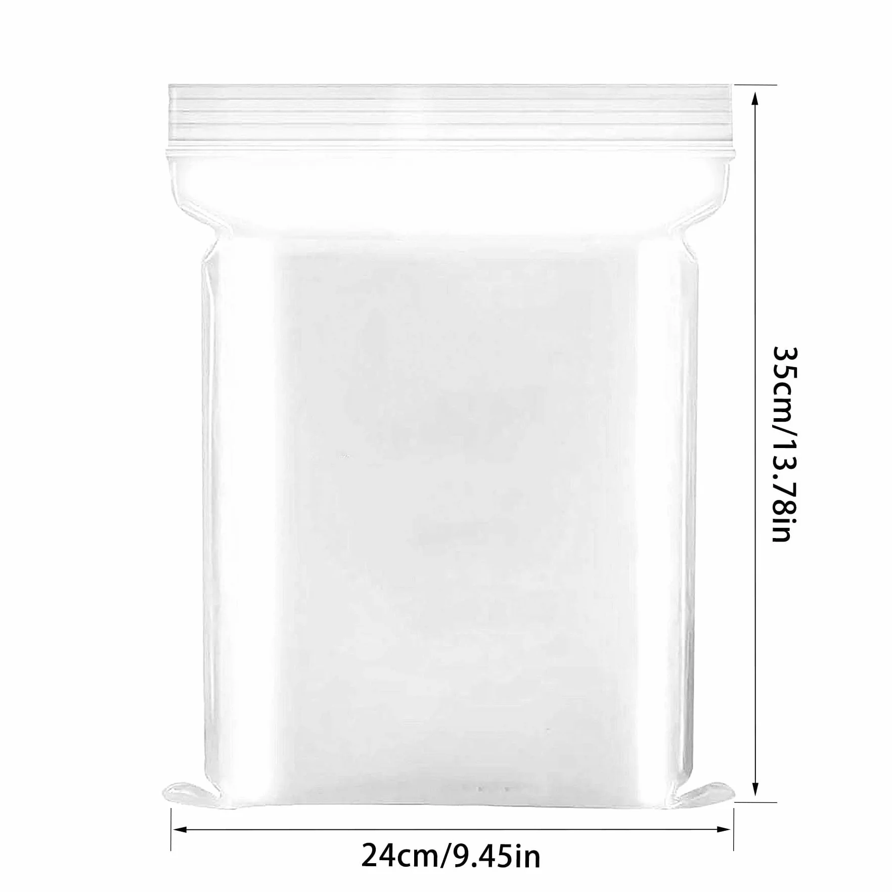 50 dużych przezroczystych plastikowych toreb zamykanych 24 x 35 cm, z zamkiem błyskawicznym, do przechowywania kołder, koców i ubrań