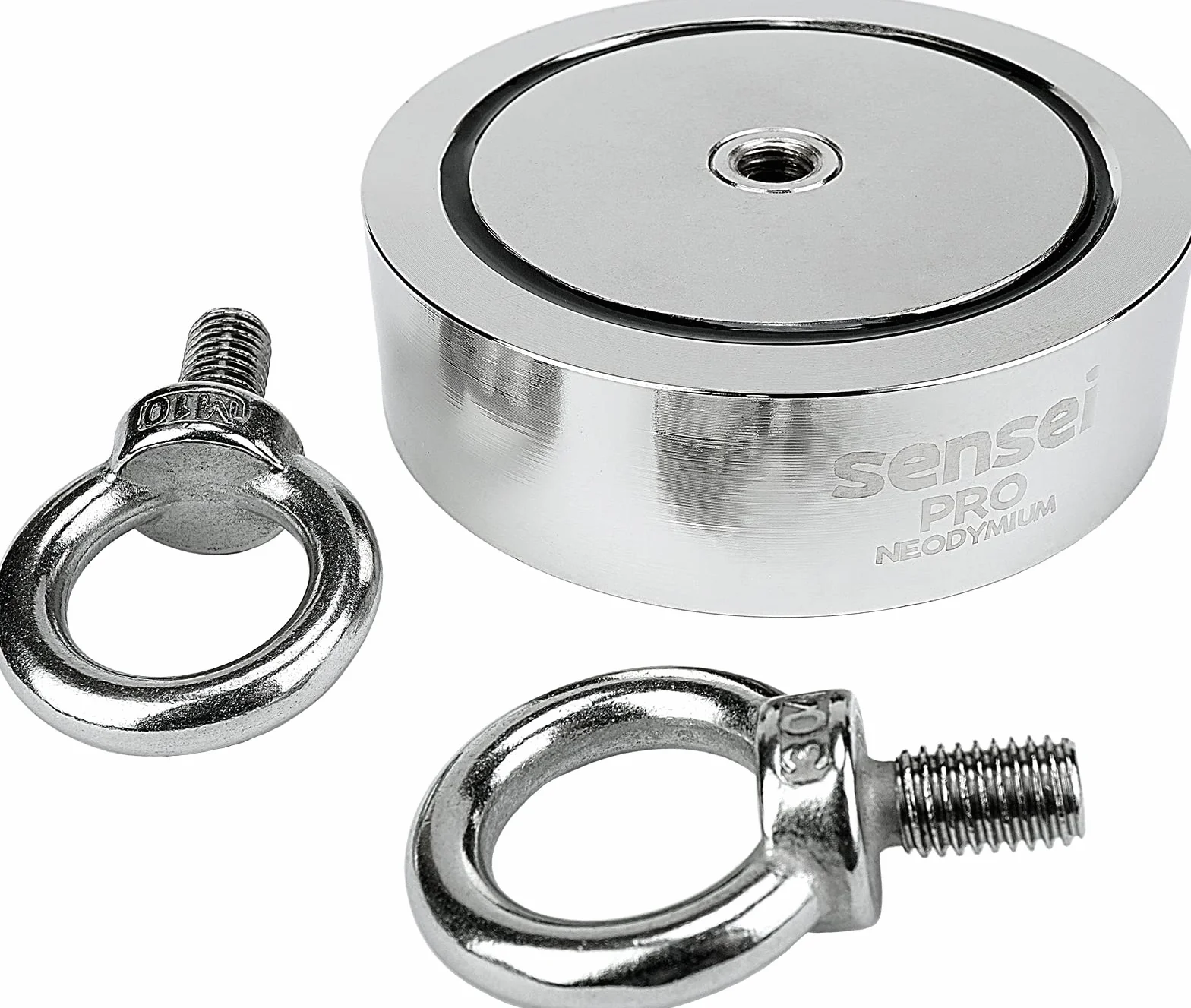 Magnes Neodymowy Dwustronny N52 SENSEI 700 kg Ø9,4 x H2,8 cm z Uchwytem