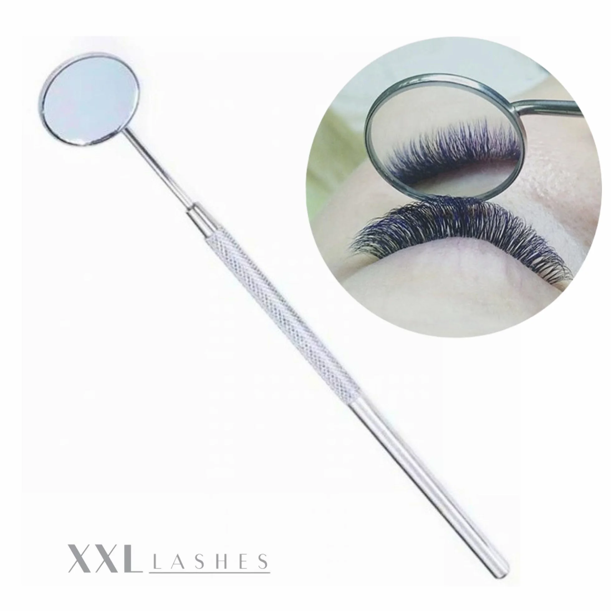 XXL Lashes Lusterko dentystyczne, lusterko do przedłużania rzęs do kontroli aplikacji, lusterko do rzęs