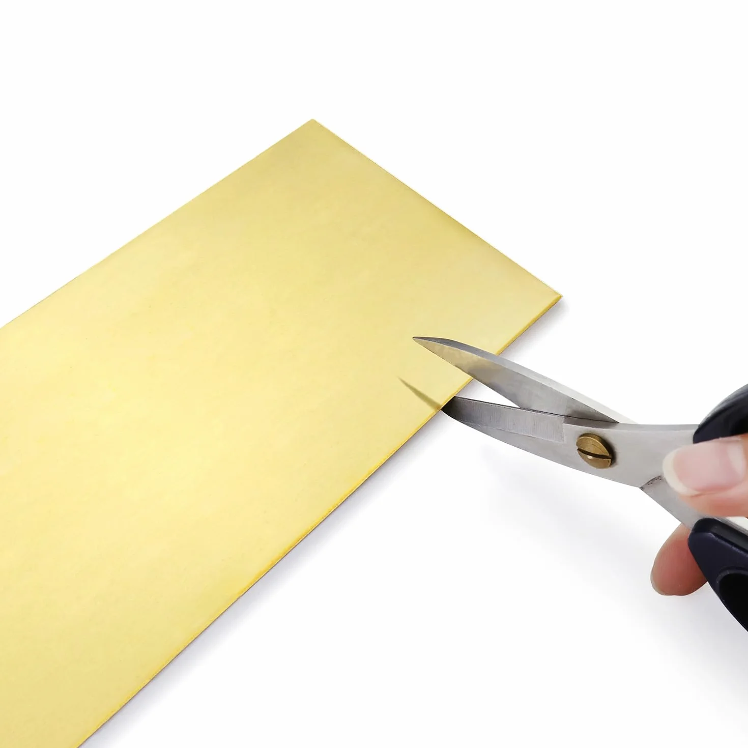 Odporna na korozję blacha mosiężna QWORK H62 (0,5 mm, 100 mm x 300 mm)