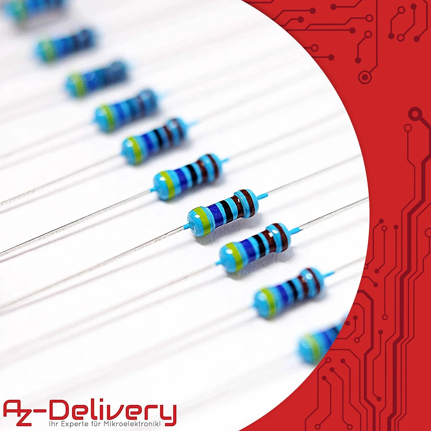 AZDelivery Zestaw rezystorów 525 sztuk 0 Ohm -1M Ohm kompatybilny z Arduino Raspberry Pi
