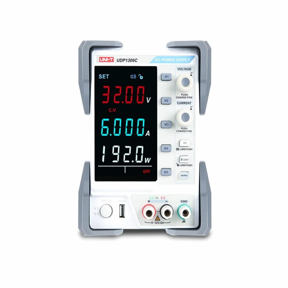 UNI-T UDP1306C liniowy zasilacz laboratoryjny DC z 1 kanałem; 192 W; 0-32 V; 0-6 A; rozdzielczość 10 mV/1 mA, dokładność regulacji: napięcie: < (0,01% + 3 mV), prąd: ≤(0,1% + 3 mA)