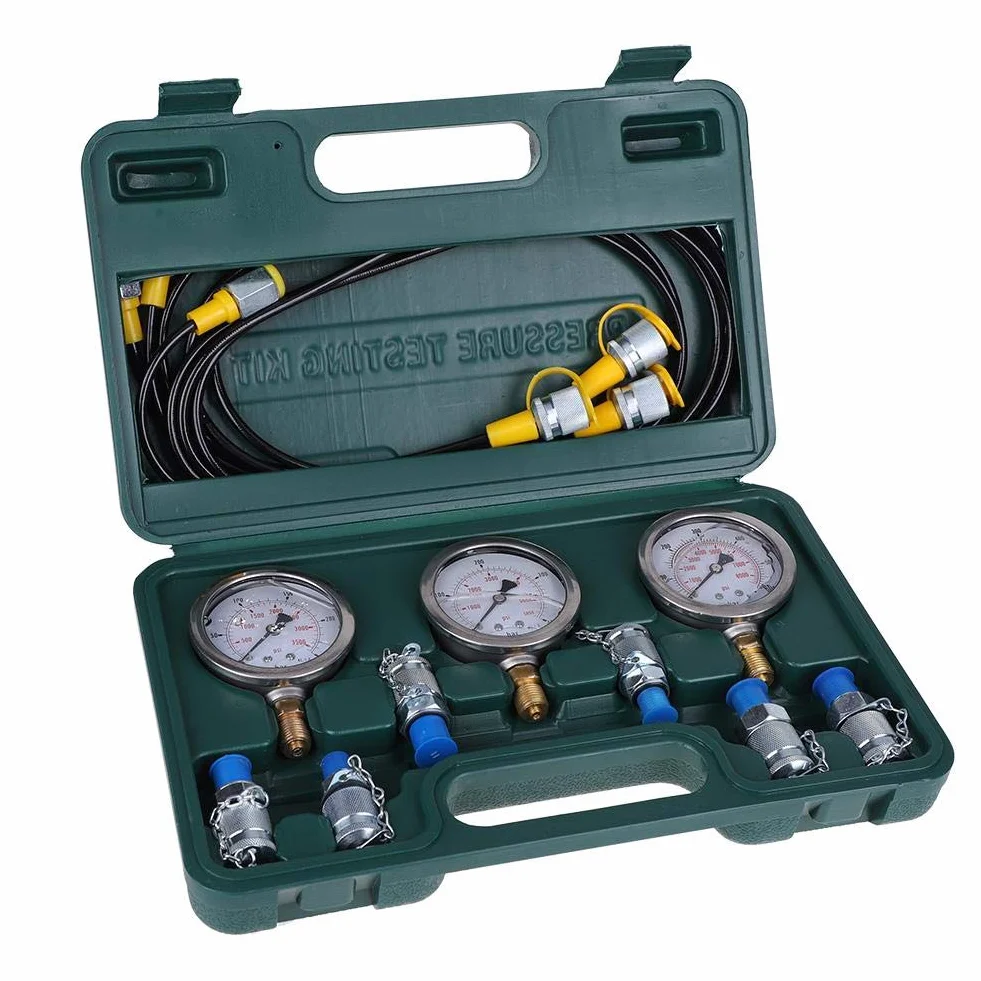 Manometr hydrauliczny, zestaw do testowania ciśnienia hydraulicznego Odporność na ciśnienie do prób ciśnieniowych maszyn, 25/40/60 MPa