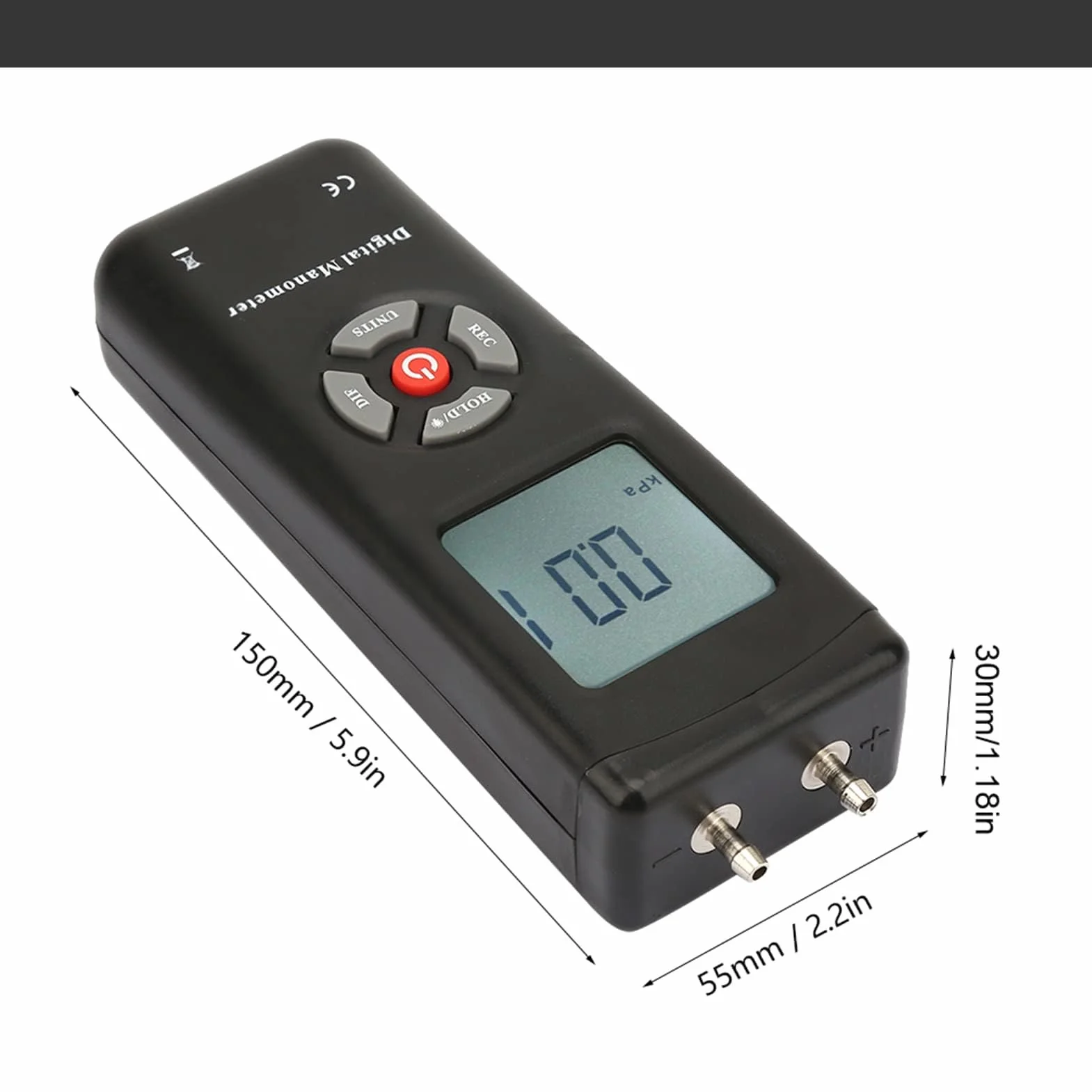 Manometr różnicowy TL100 cyfrowy ręczny