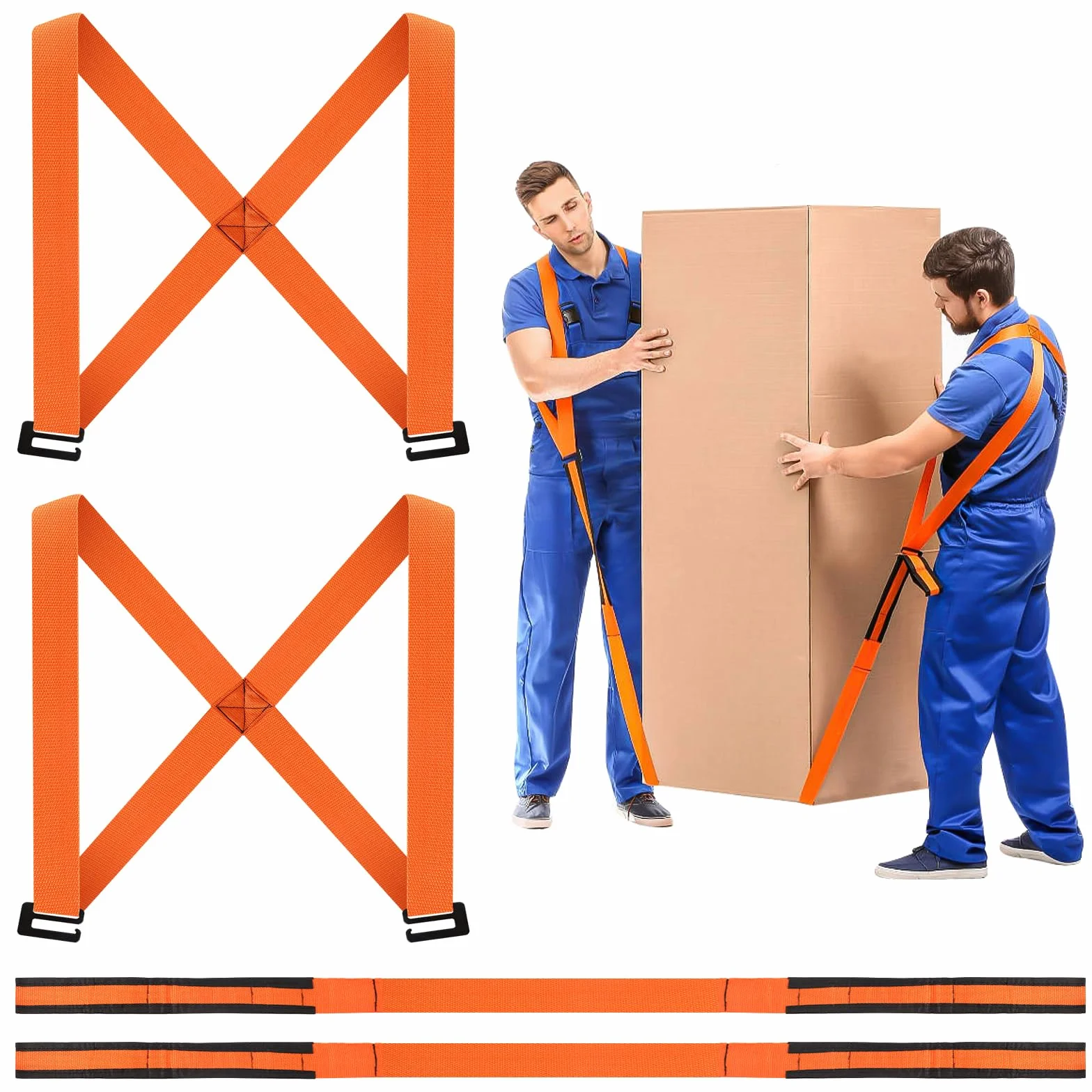 Pas transportowy, dla 2 osób, do ergonomicznego podnoszenia, system podnoszenia i przenoszenia, do przenoszenia mebli, sprzętu AGD, materaca, przedmiotów, do 110 kg