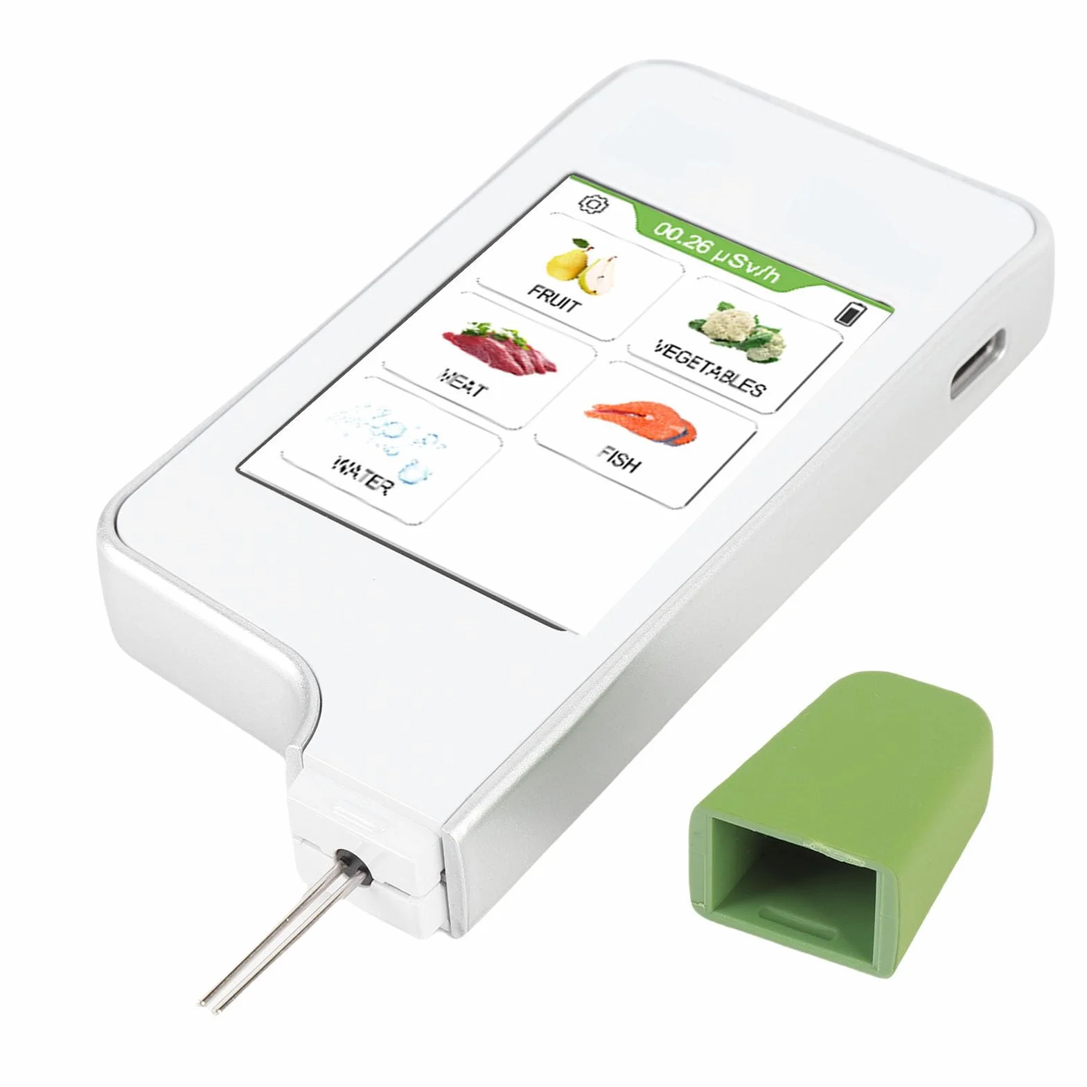 Eujgoov Przenośny Tester Azotanowy Detektor żywności dla Rybnych Owoców Mięso Warzywne z sondę stopową TDS Tester Wodny USB C ładowanie