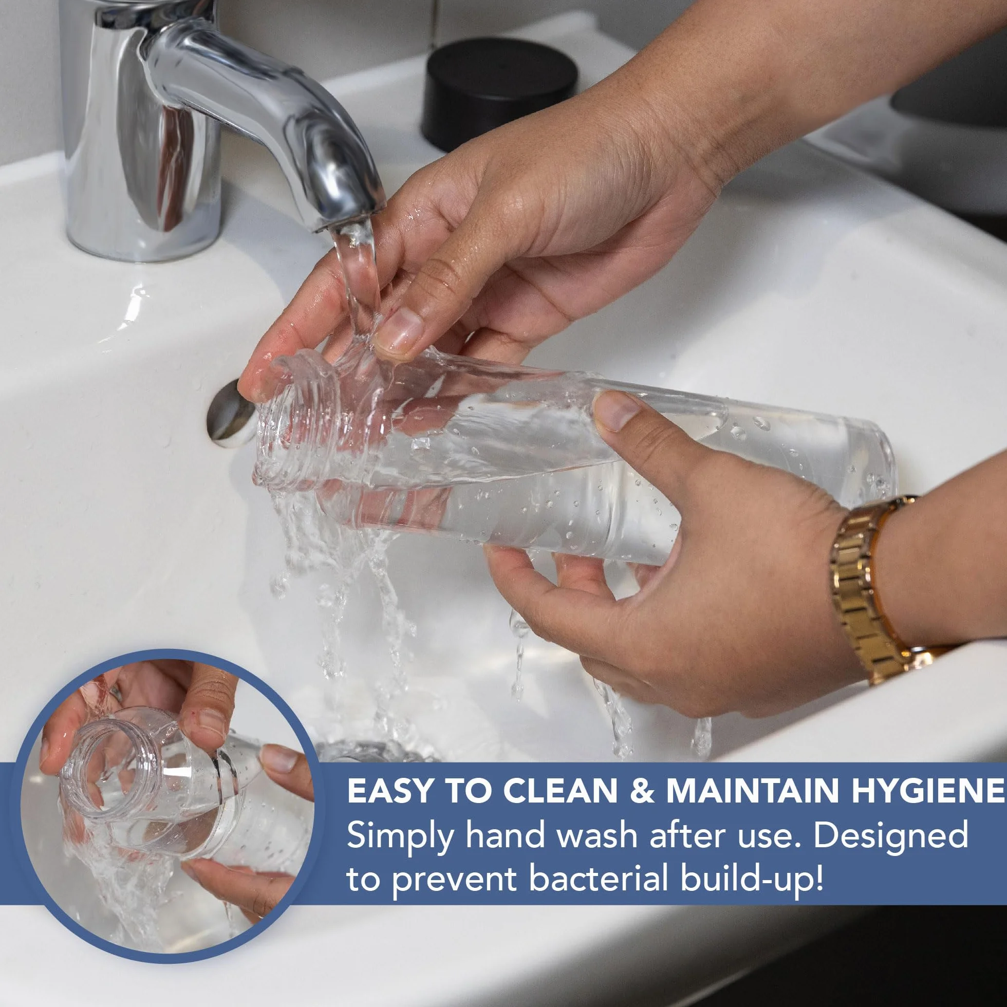 HEFTMAN Plastikowe butelki na soki z pokrywką, 6 szt., 400 ml, przezroczyste puste butelki sensoryczne z czarnymi nakrętkami, bezpieczne dla zwierząt domowych, idealne do napojów w podróży, wody, soku