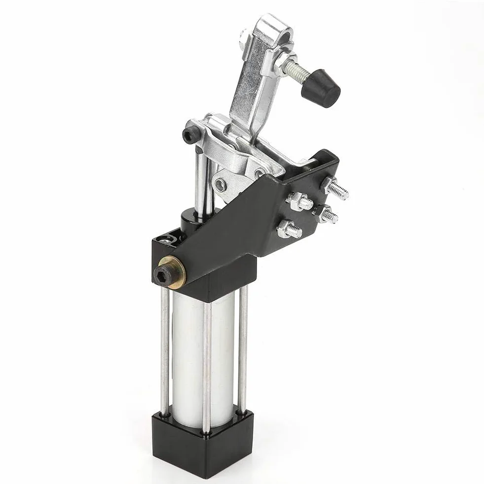Pneumatische Klemme, 300 mm GH-12130 Professioneller Zylinder Pneumatische Niederhalteklemme Lufteinlassschnittstelle: M10 Zylinderspezifikation: SC32 * 50 Maximaler Arbeitsdruck: 9 kgf/cm² （0,9 mpa）