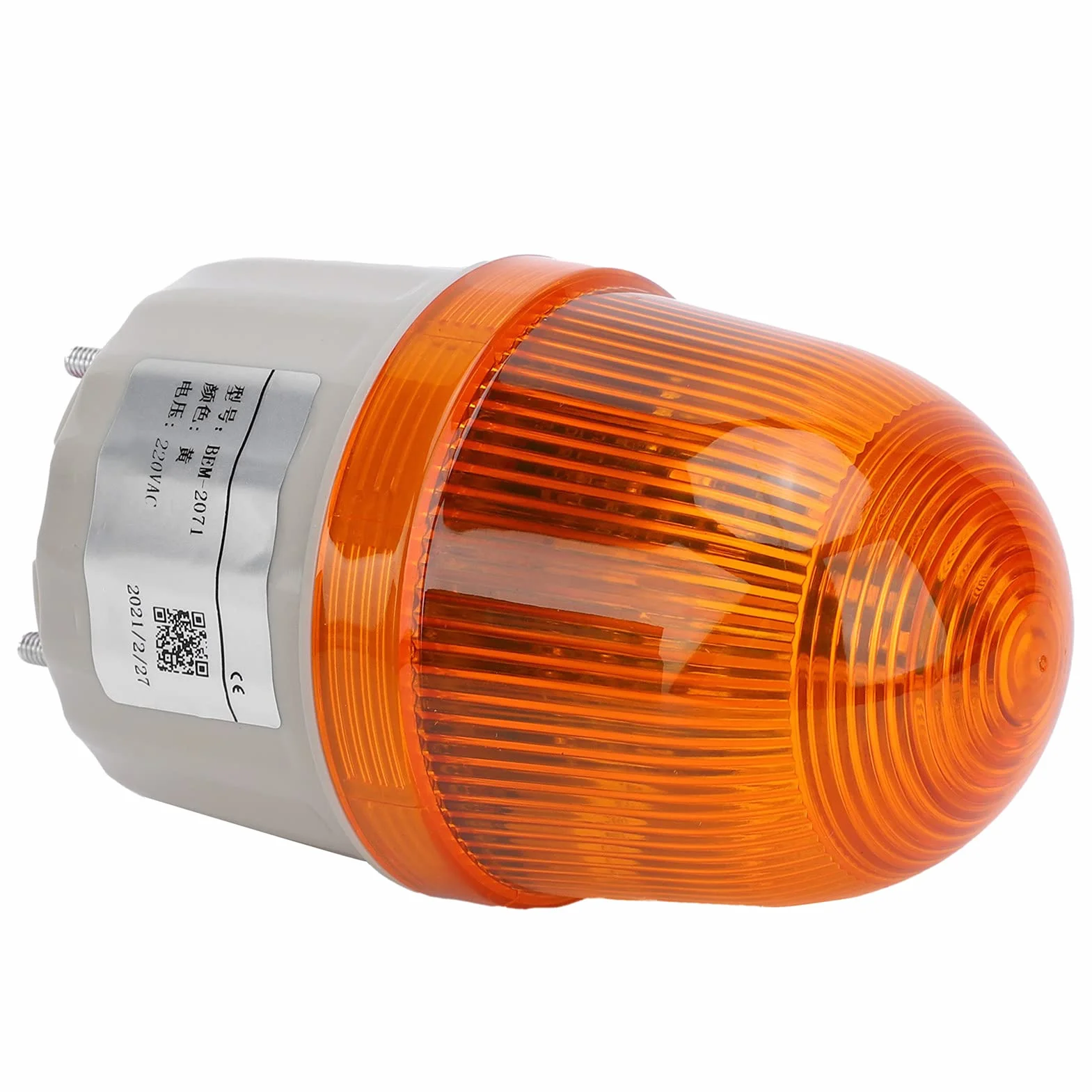 BERM Ostrzegawcza Stroboskopowe LED 5W 220V AC Dźwięk Oświetlenie Alarmowe Żółty