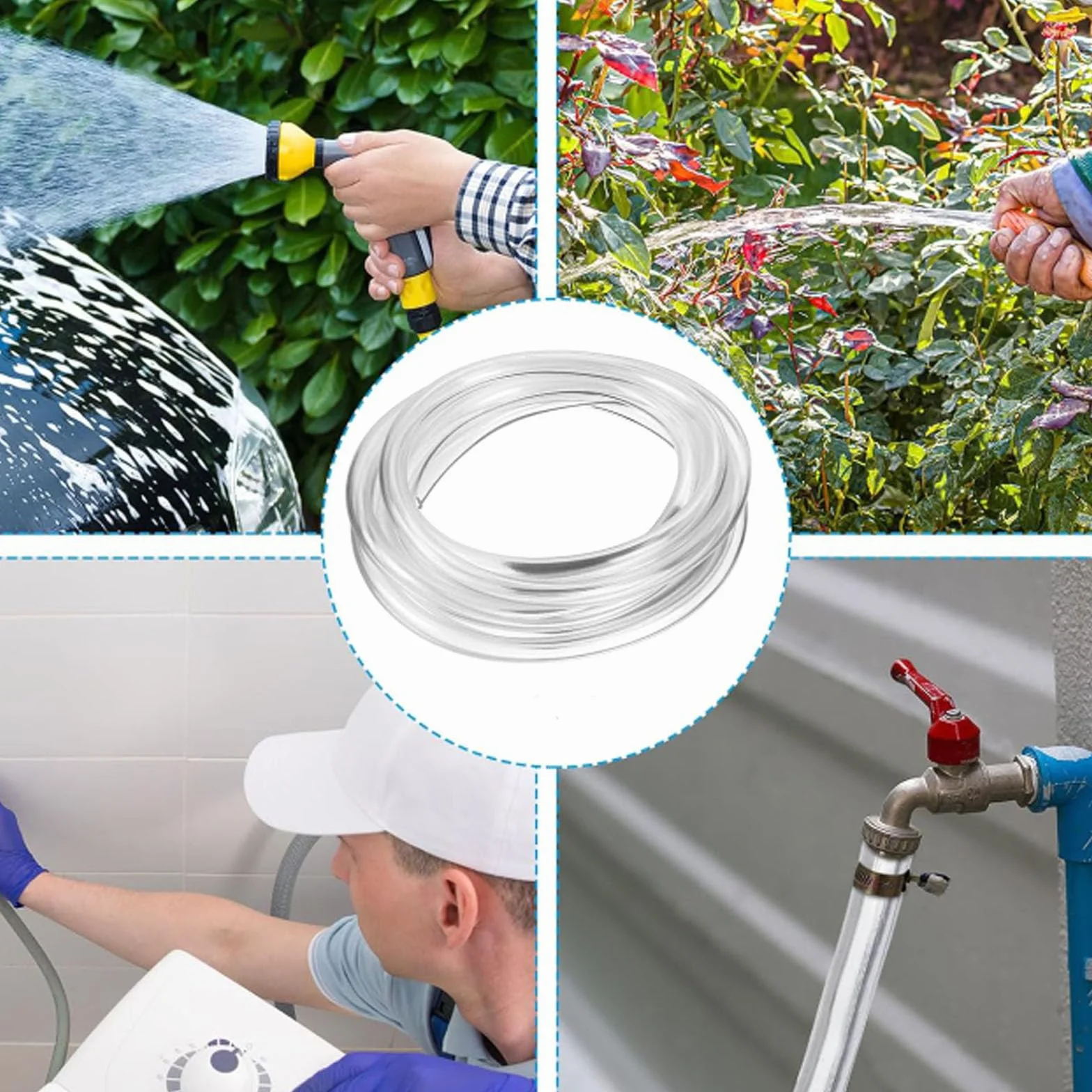TOP-VIGOR 1 mm ID 1,6 mm OD PVC przezroczysta rura winylowa, długość 2 m elastyczna rura wodna klasy spożywczej, plastikowa rurka do transferu wody, oleju, powietrza, proszków i drobnych granulatów