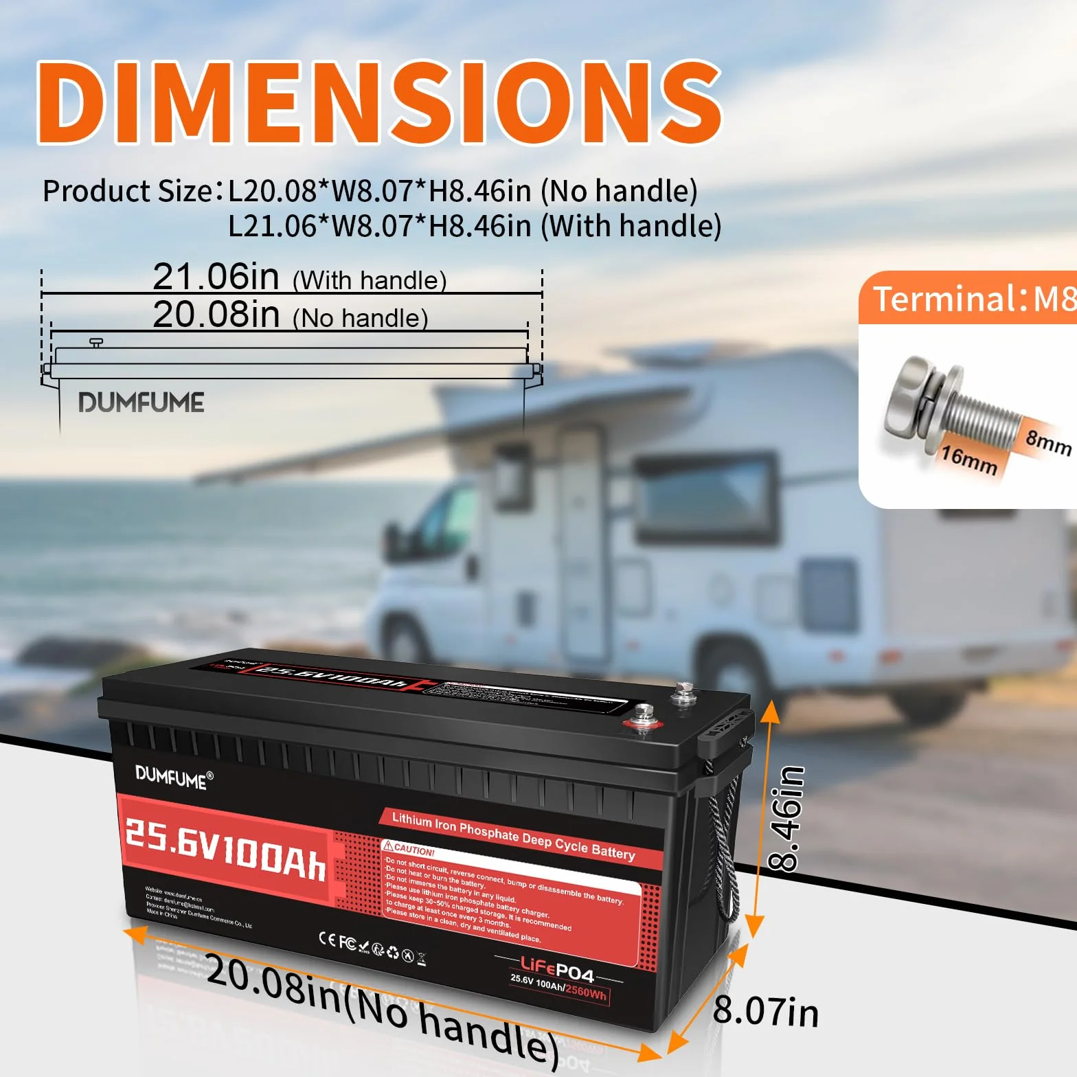 Bateria Litowa LiFePO4 24V 100Ah Wbudowany BMS 100A Moc 2560W 15000 Cykli