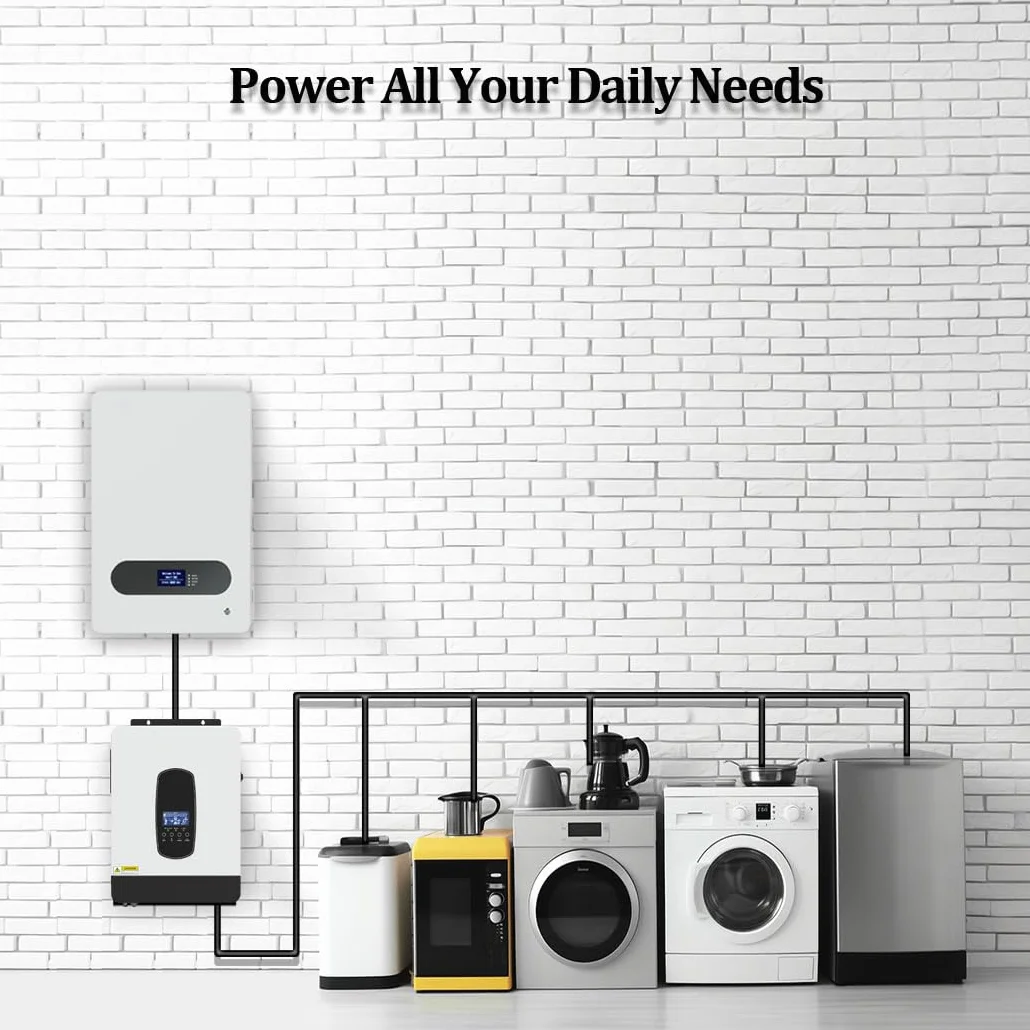 Y&H Solarny hybrydowy inwerter 2200 W, DC 12 V na AC230 V, Off-Grid Falownik sinusoidalny z ładowarką słoneczną 80 A MPPT + ładowarką AC, maks. PV 2000 W, wejście DC55-450 V, nadaje się do akumulatora