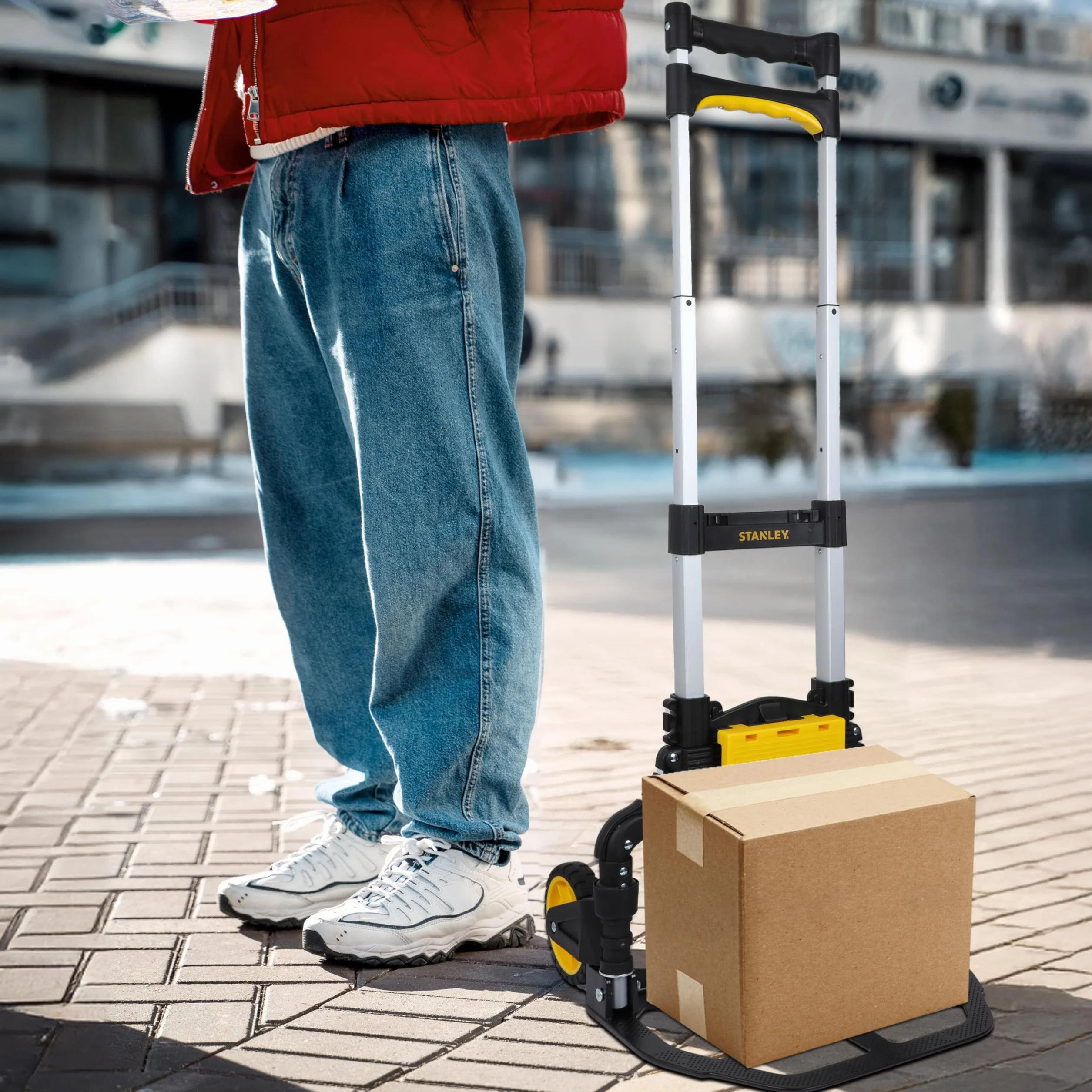 Stanley Składany Wózek Transportowy Srebrny Czarny 70 kg
