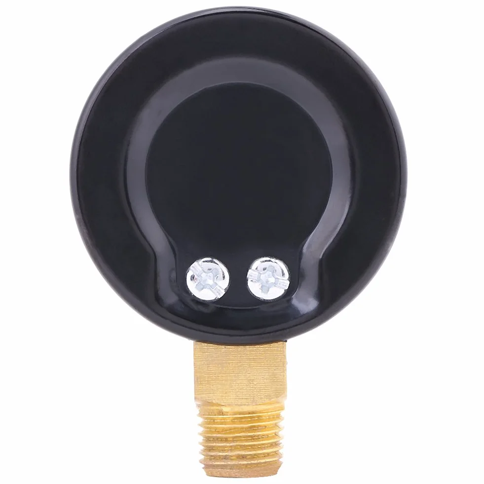 Mini manometr, manometr sprężonego powietrza z podwójną skalą Odpowiedni do powietrza, wody, oleju, powietrza i innych materiałów 0-4 bar / 0-60 psi