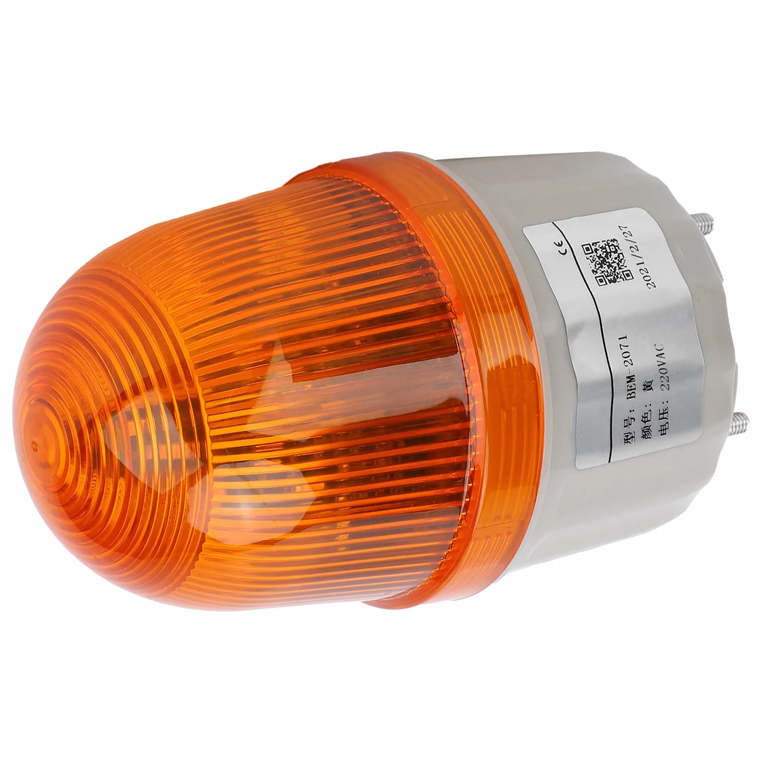 BERM Ostrzegawcza Stroboskopowe LED 5W 220V AC Dźwięk Oświetlenie Alarmowe Żółty