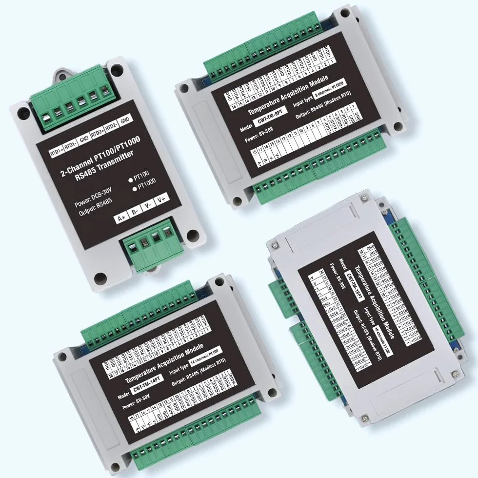 Moduł akwizycji temperatury PT1000 16 kanałów RS485 Modbus