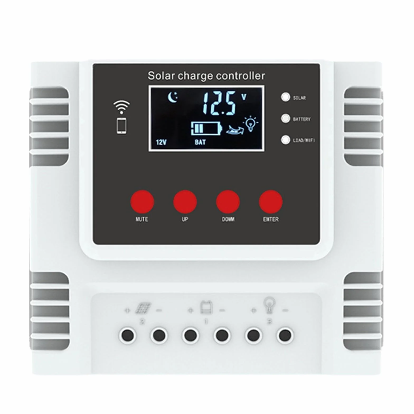 Regulator ładowania solarnego 30 A 40 A 50 A 60 A z aplikacją WiFi do monitorowania w czasie rzeczywistym i regulacji parametrów (40 A)