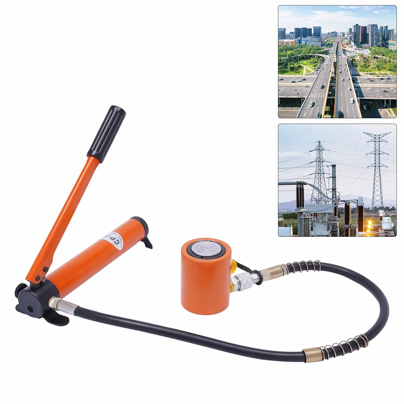 Siłownik hydrauliczny 20T 50 mm z ręczną pompą hydrauliczną 70 Mpa 350 CC do naprawy samochodów, ciężarówek