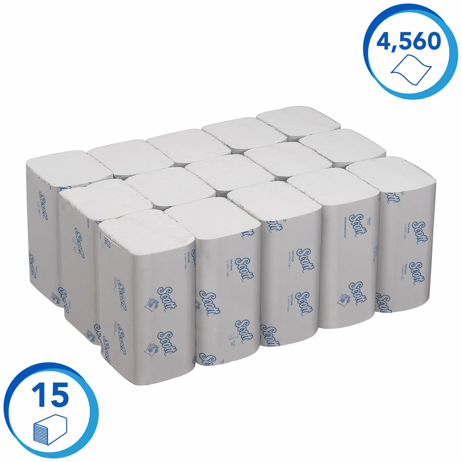 Ręczniki do rąk składane Scott Performance 6689 15 opakowań x 274 arkuszy