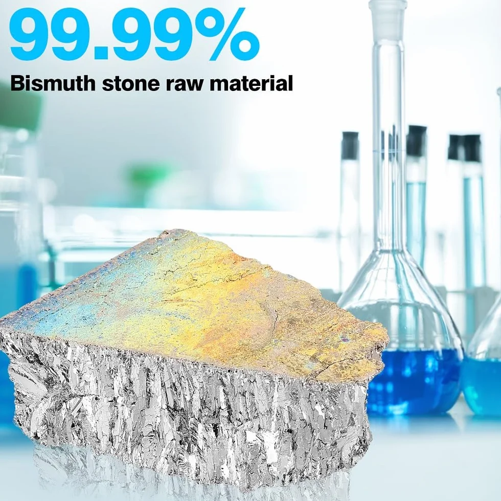 Bizmut 99,99% czysty kryształ 1000 g metalowe geody do tworzenia kryształów