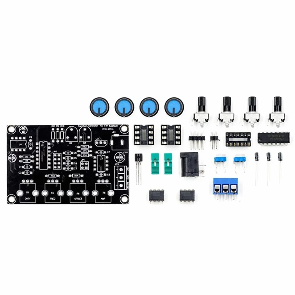 DollaTek ICL8038 precyzyjny generator sygna?u DIY zestaw sinusoidalny trójk?t kwadratowy pi?okszta?t wyj?cie 5 Hz ~ 400 kHz regulowana amplituda cz?stotliwo?ci