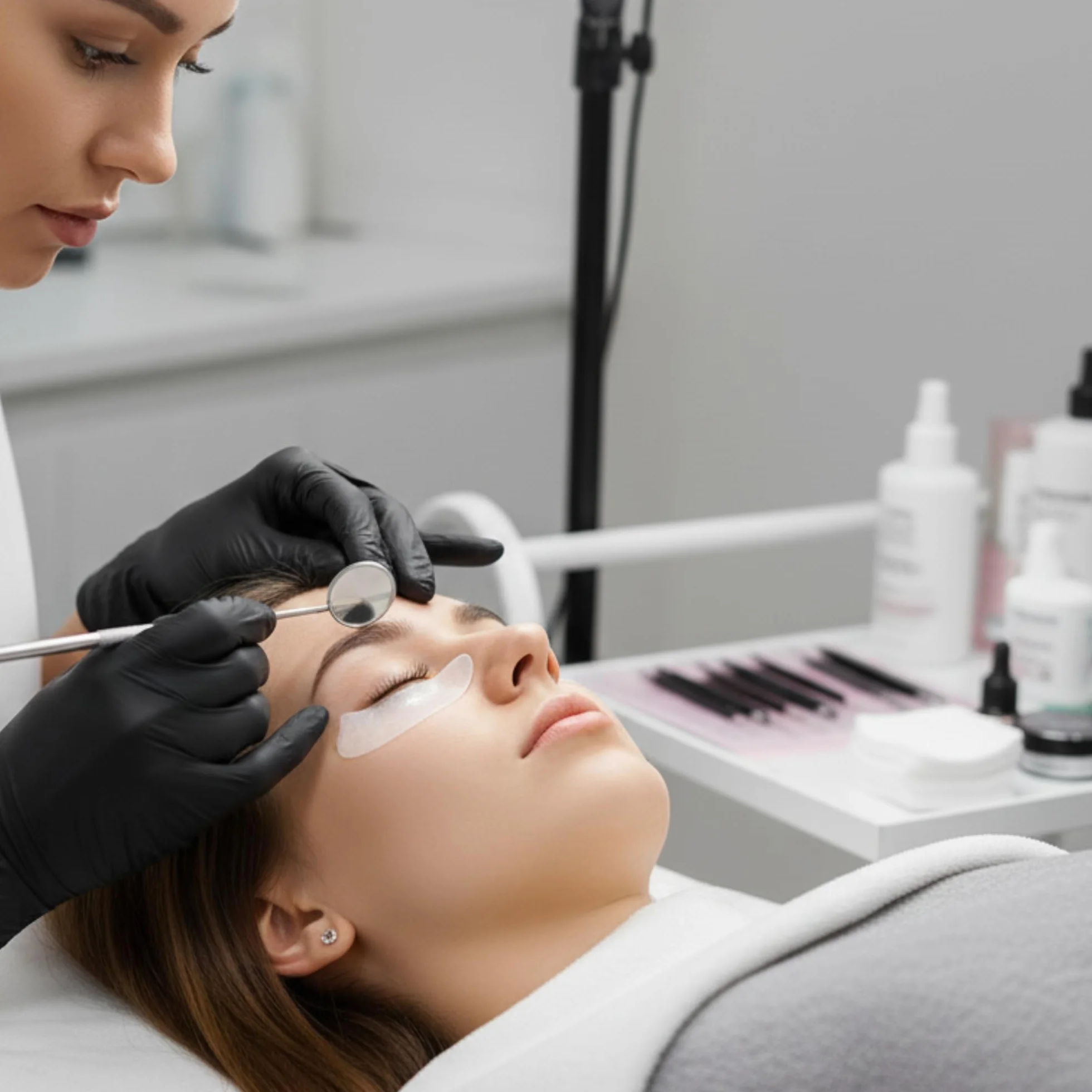 XXL Lashes Lusterko dentystyczne, lusterko do przedłużania rzęs do kontroli aplikacji, lusterko do rzęs