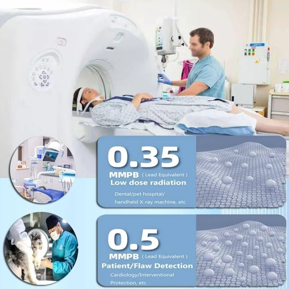 Ochronny Fartuch OłOwiany Do Promieni Rentgenowskich, Czapka OłOwiana, 0,35 Mmpb/0,5 Mmpb, Czapka Ochronna Przed Promieniowaniem, Do GabinetóW Stomatologicznych, Klinik Weterynaryjnych,0.5mmpb