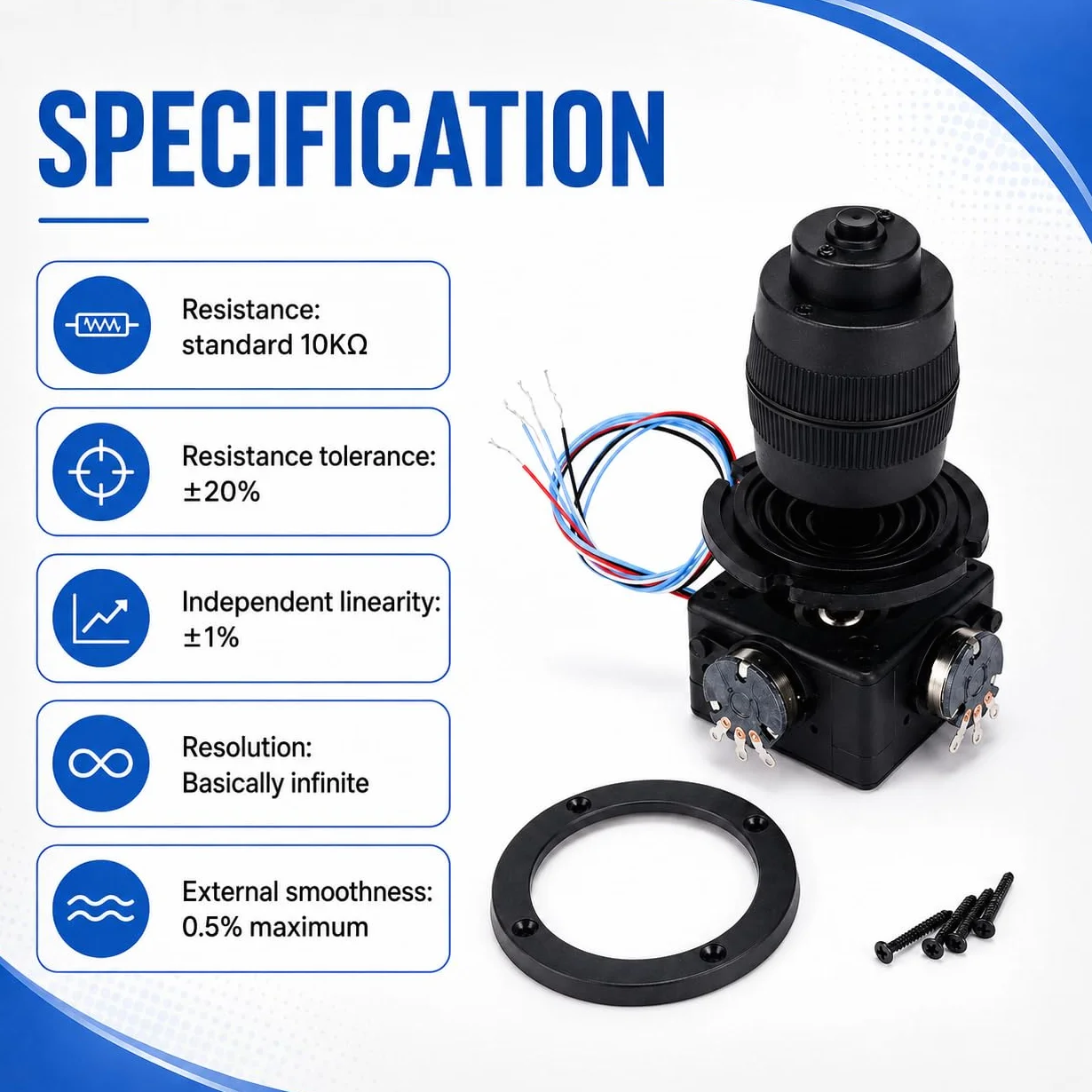 Uadme Potencjometr resetowania joysticka, JH-D400X-R4 10K potencjometry kołyskowe, kontroler przycisków do mobilnego systemu fotograficznego
