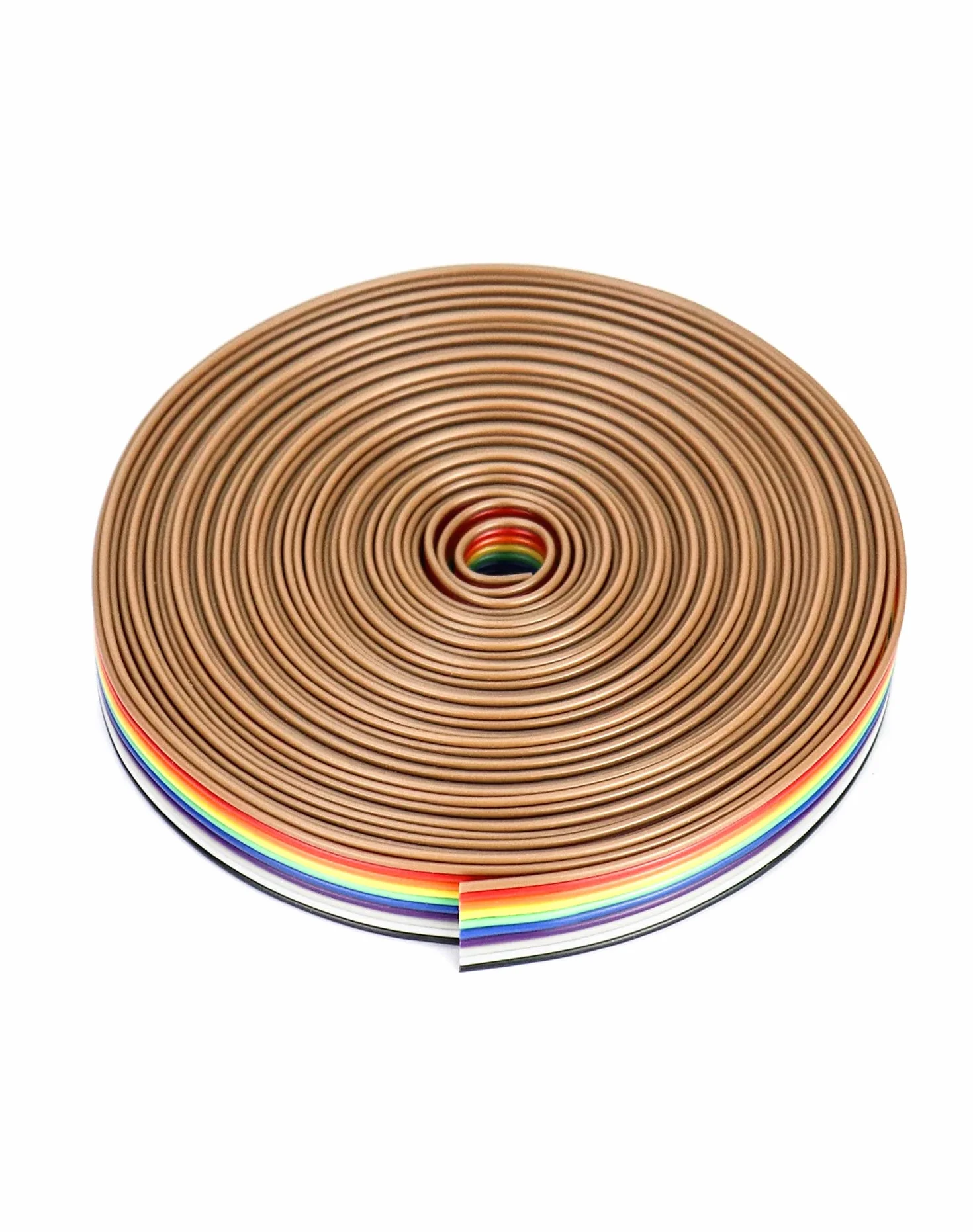 QWORK Kabel Wstążkowy Połączeniowy 10-Stykowy, Raster 1,27 mm, Złącza Nagłówkowe 2,54 mm, 6 m