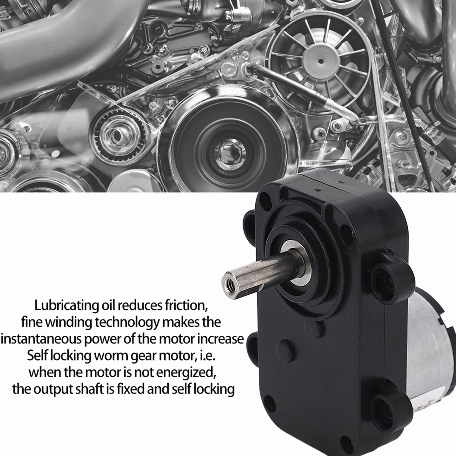 Silnik z przekładnią Prądu Stałego, Silnik z przekładnią ślimakową Samoblokujący Silnik z przekładnią redukcyjną DC 5 V 200 Obr./min do Elektroniki Automatyki, Silników