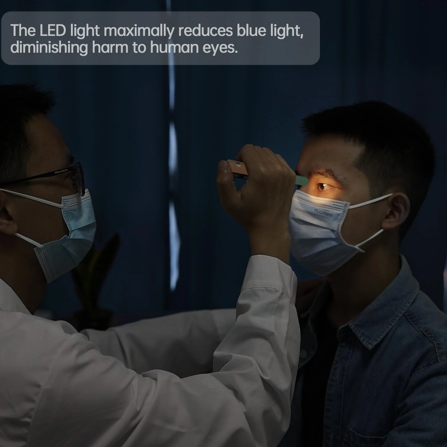 RISEMART Lampa źrenicy, lampa diagnostyczna z miernikiem źrenic i linijką, ciepła / zimna biel, ładowana przez USB LED lampa długopisowa dla pielęgniarek, możliwość ponownego ładowania (gradient