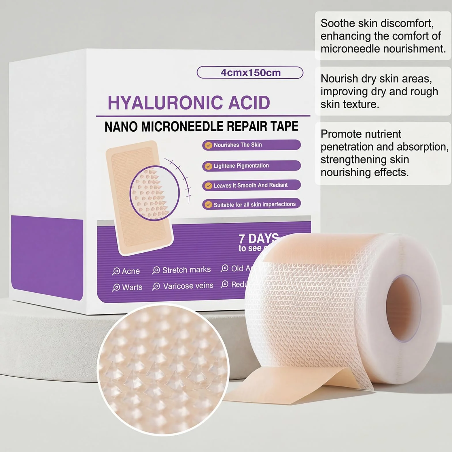 Silicone Scar Tape 4x150cm Reusable Elastic Skin Patch for Face Body Stretch Marks Burn Care