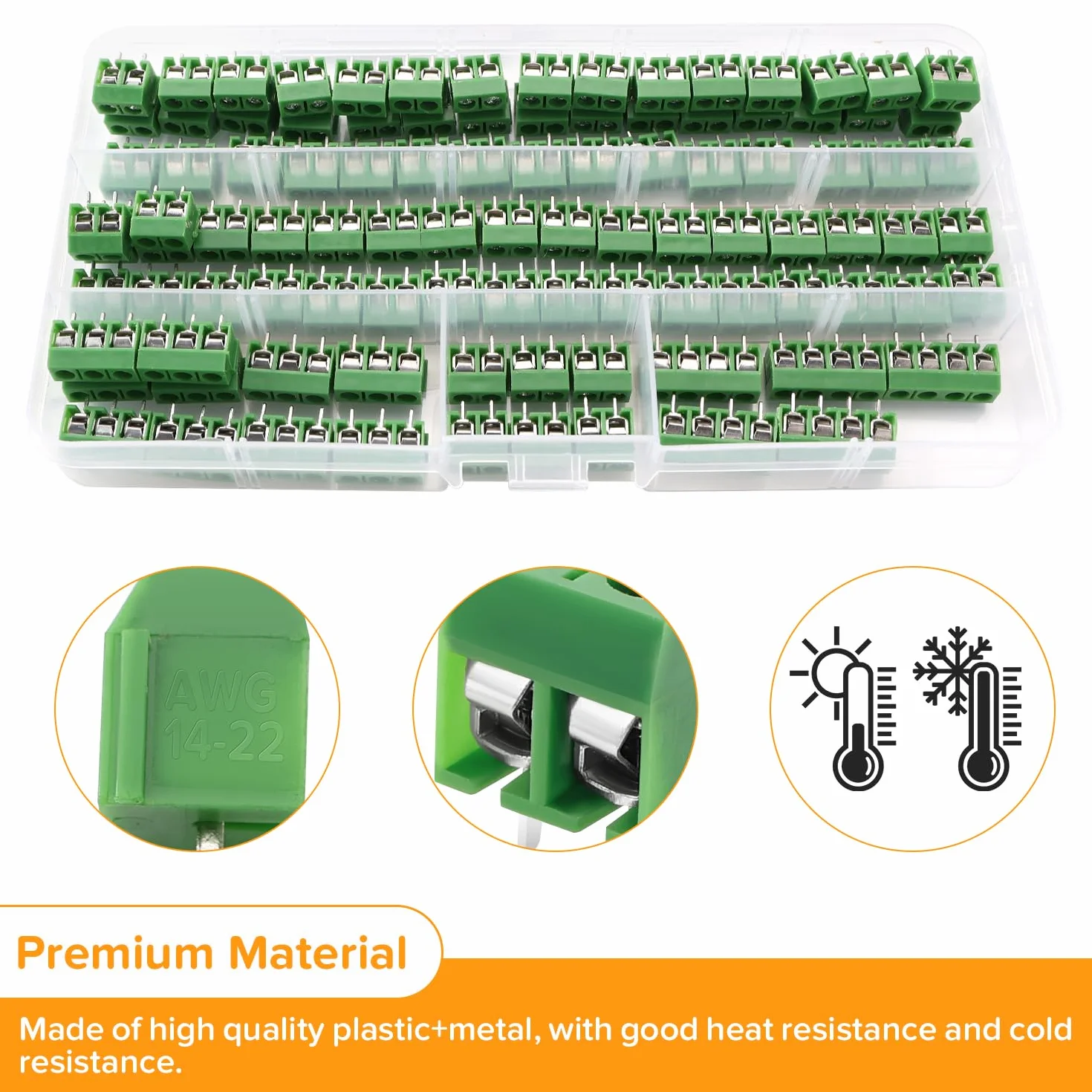 100 Sztuk 5mm 2/3 / 4-Pinowych Zacisków Śrubowych do Montażu na Płytce Drukowanej, Zacisk Śrubowy do PCB, ze Śrubokrętem, do Projektów Arduino DIY, Zielony